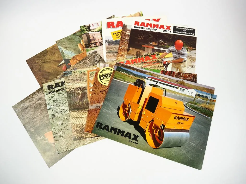 12 Prospekte Rammax Walzen RW LR Modelle 80/90er Jahre