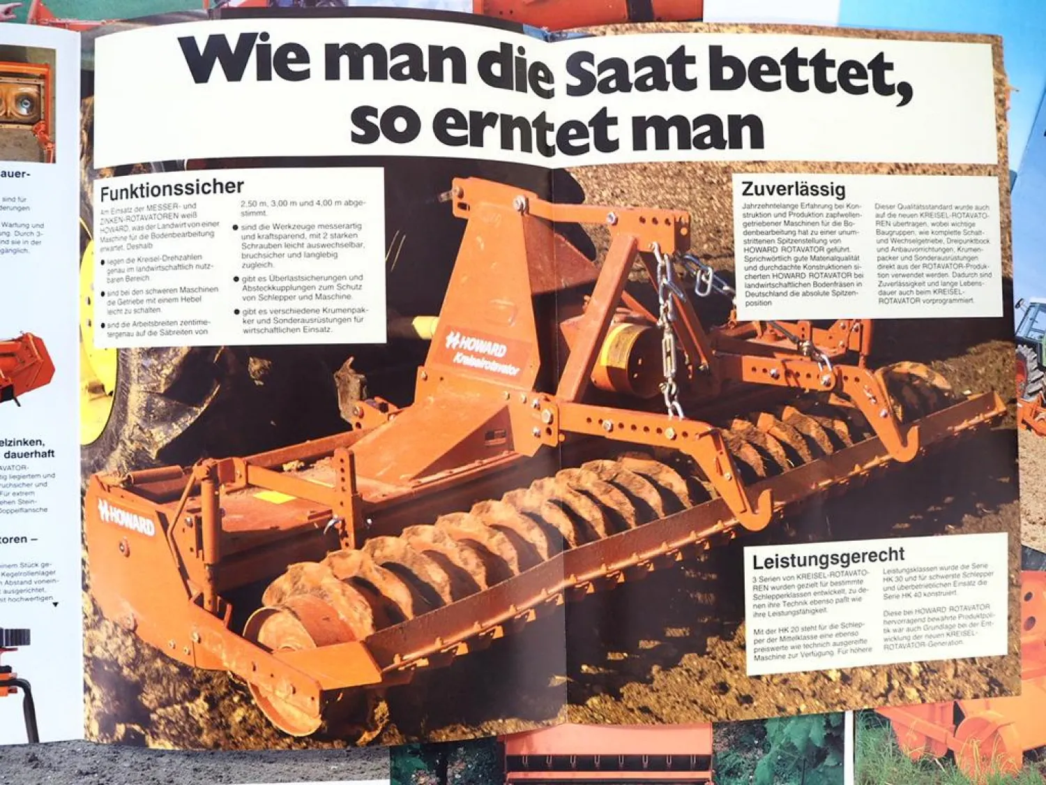 12x Original Prospekt in Mappe Howard Landtechnik Bodenbearbeitung