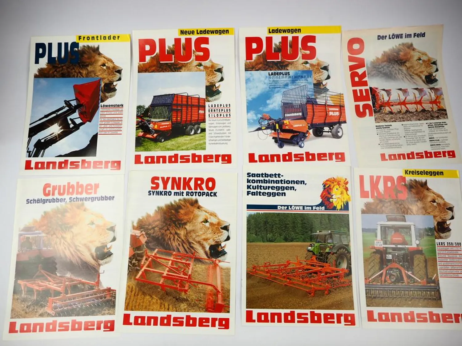 12x Original Prospekt Mappe Landsberg Nodet Gougis Landtechnik 1990er Jahre