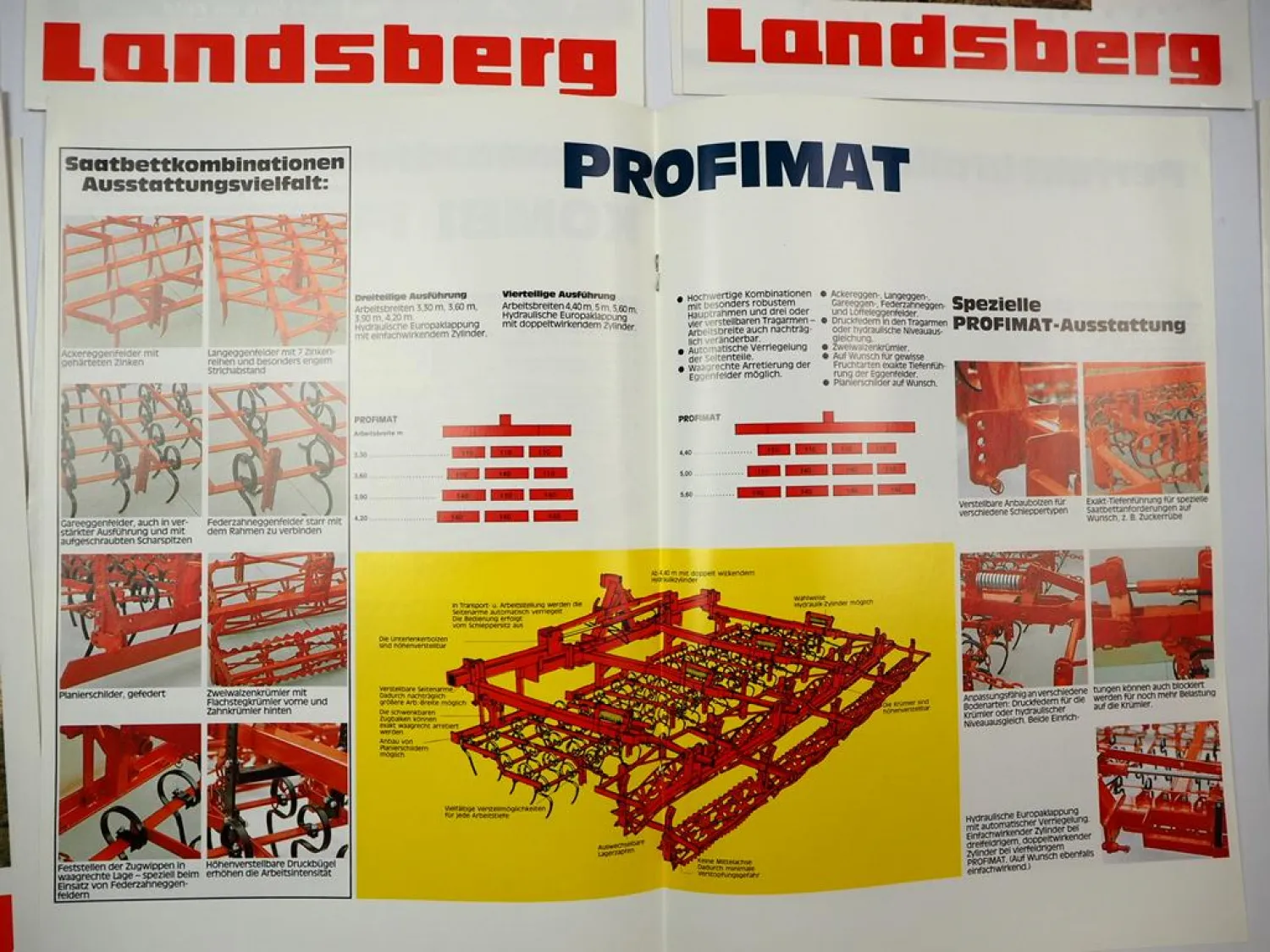 12x Original Prospekt Mappe Landsberg Nodet Gougis Landtechnik 1990er Jahre