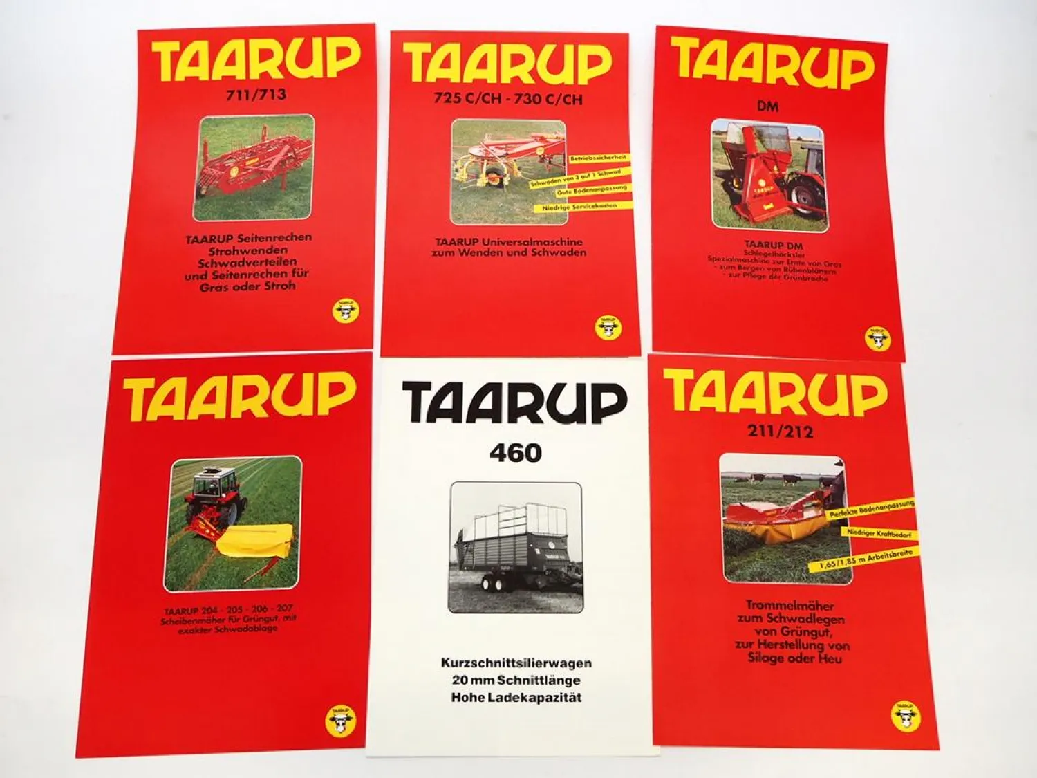 12x Original Prospekt Mappe Preisliste Taarup Landtechnik Produktprogramm 1990er