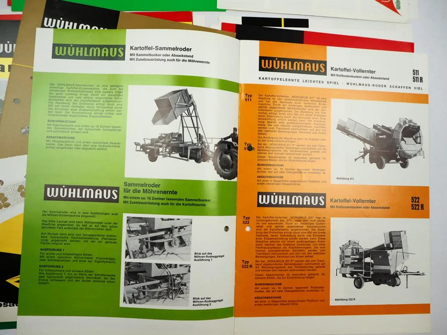 12x Original Prospekt Niewöhner Landtechnik 1970/80er Jahre Kartoffelernter