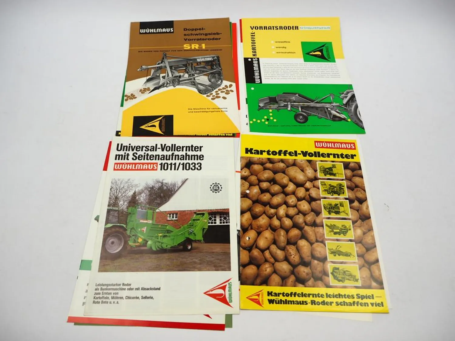 12x Original Prospekt Niewöhner Landtechnik Kartoffelernter Wühlmaus 1970/80er J.