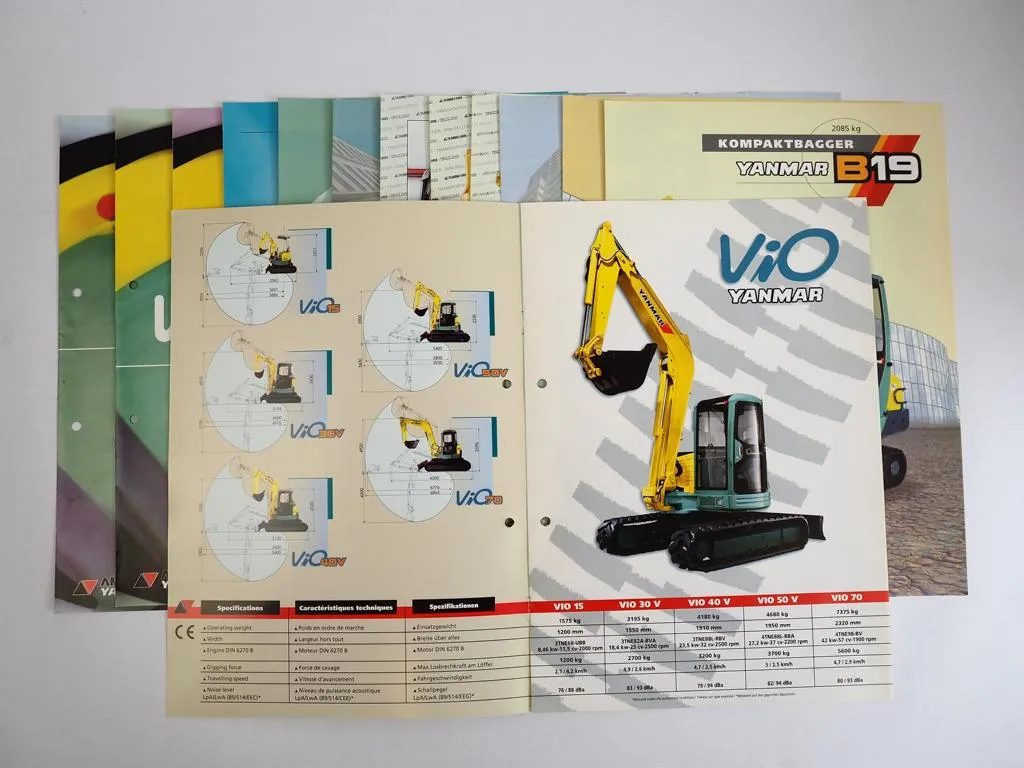 13 Prospekte Ammann Yanmar Kompaktbagger VIO 30 40 50 B 15 - 37 1997/98