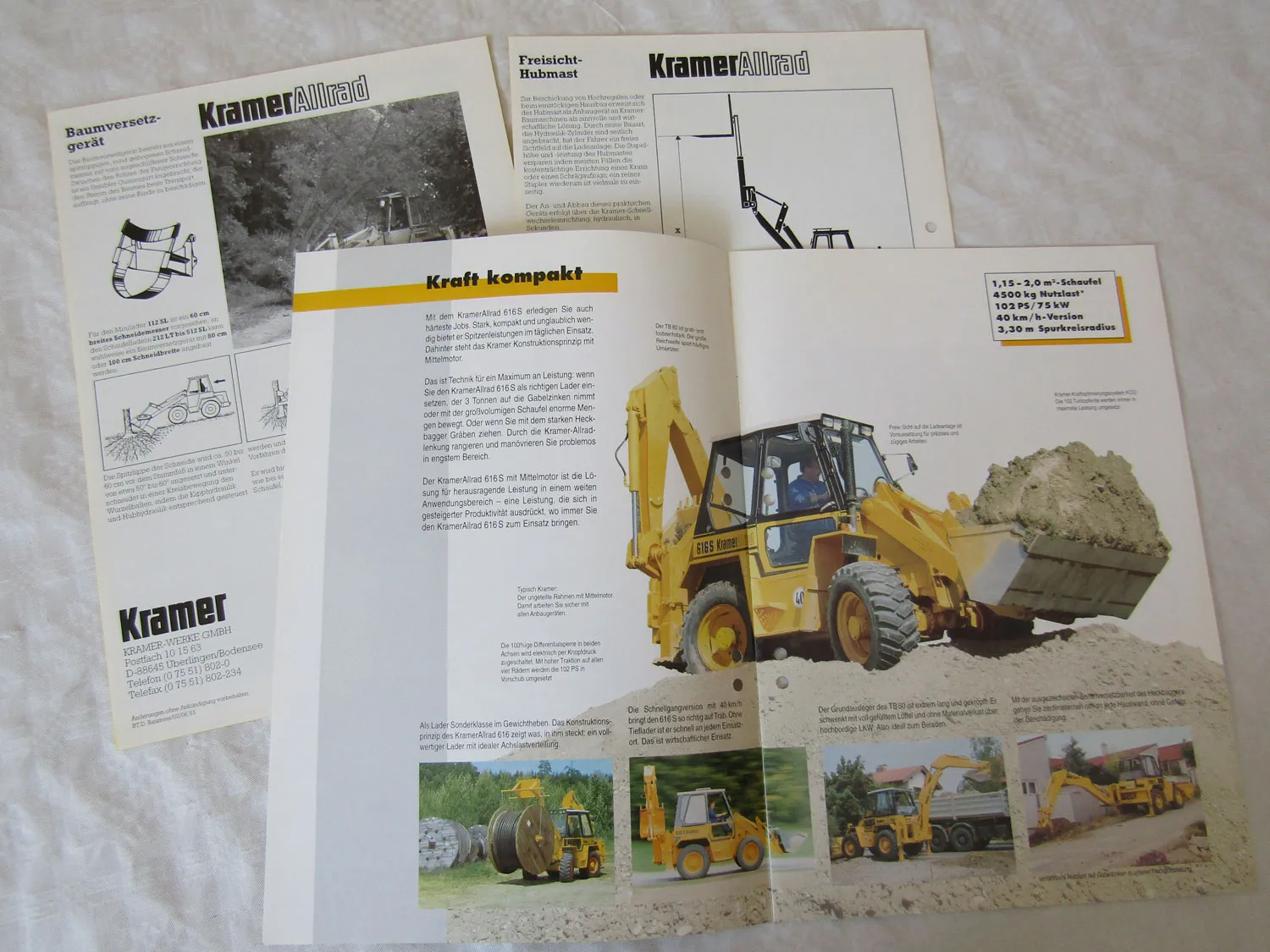 13 Prospekte Kramer Allrad Anbaugeräte Zusatzgeräte und Radlader 616S