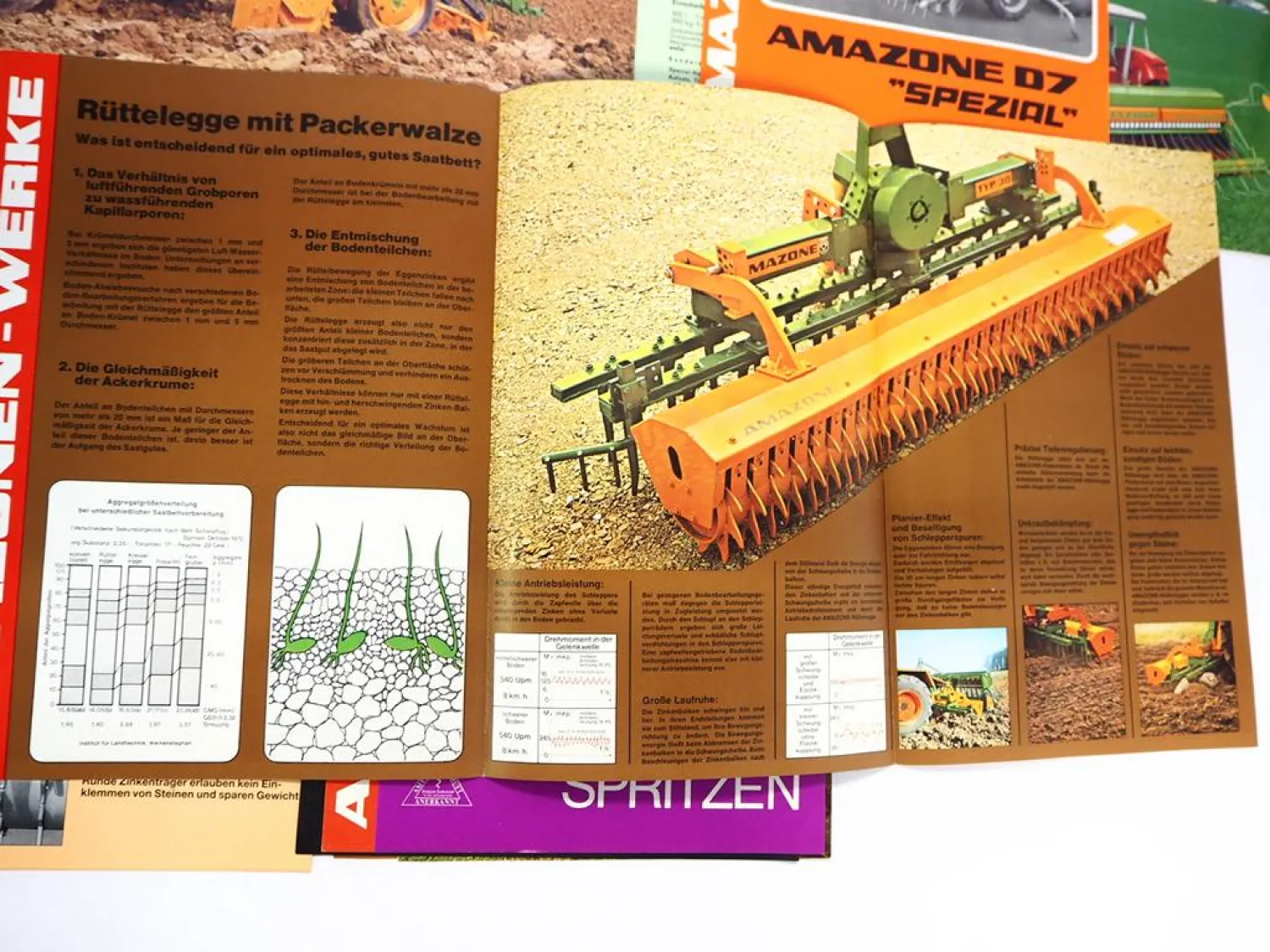 13x Original Prospekt Amazone Landtechnik Produktprogramm 1970er bis 2000er J.