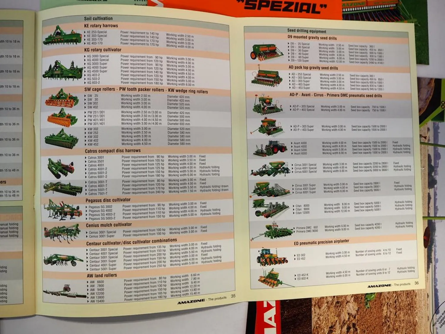 13x Original Prospekt Amazone Landtechnik Produktprogramm 1970er bis 2000er J.