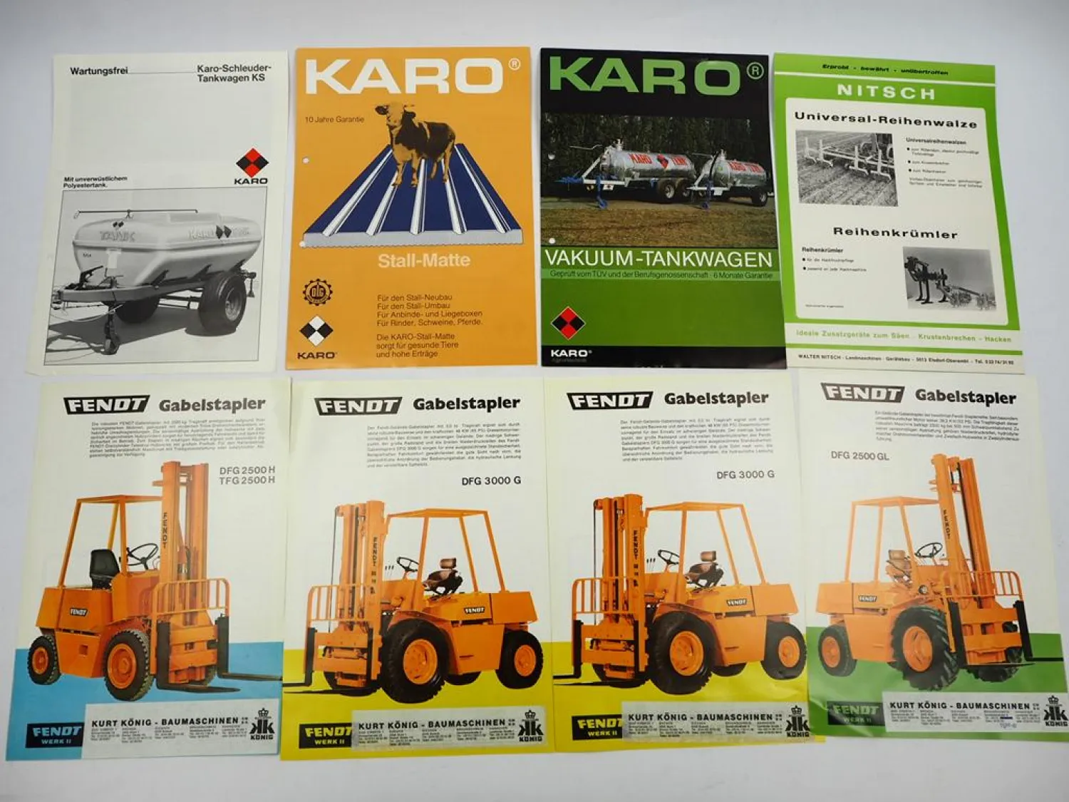 13x Original Prospekt Landtechnik 1970/80er Jahre Fendt Eberhardt Schmotzer Rau