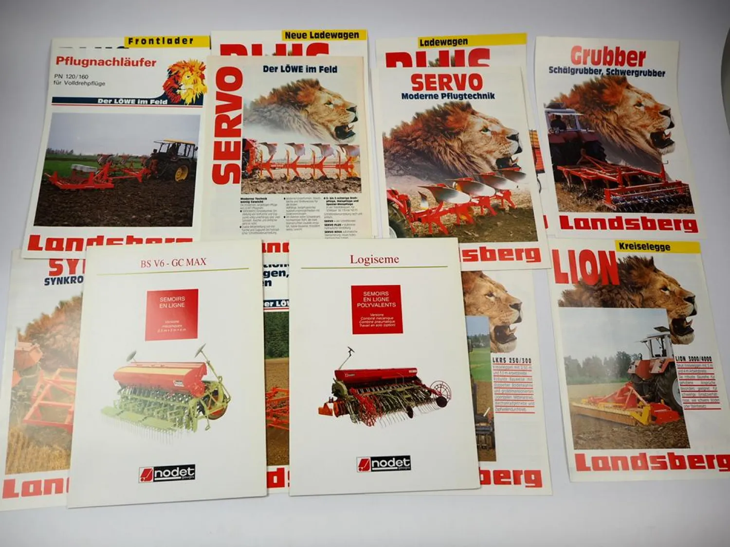 13x Original Prospekt Mappe Landsberg Nodet Gougis Landtechnik 1990er J.