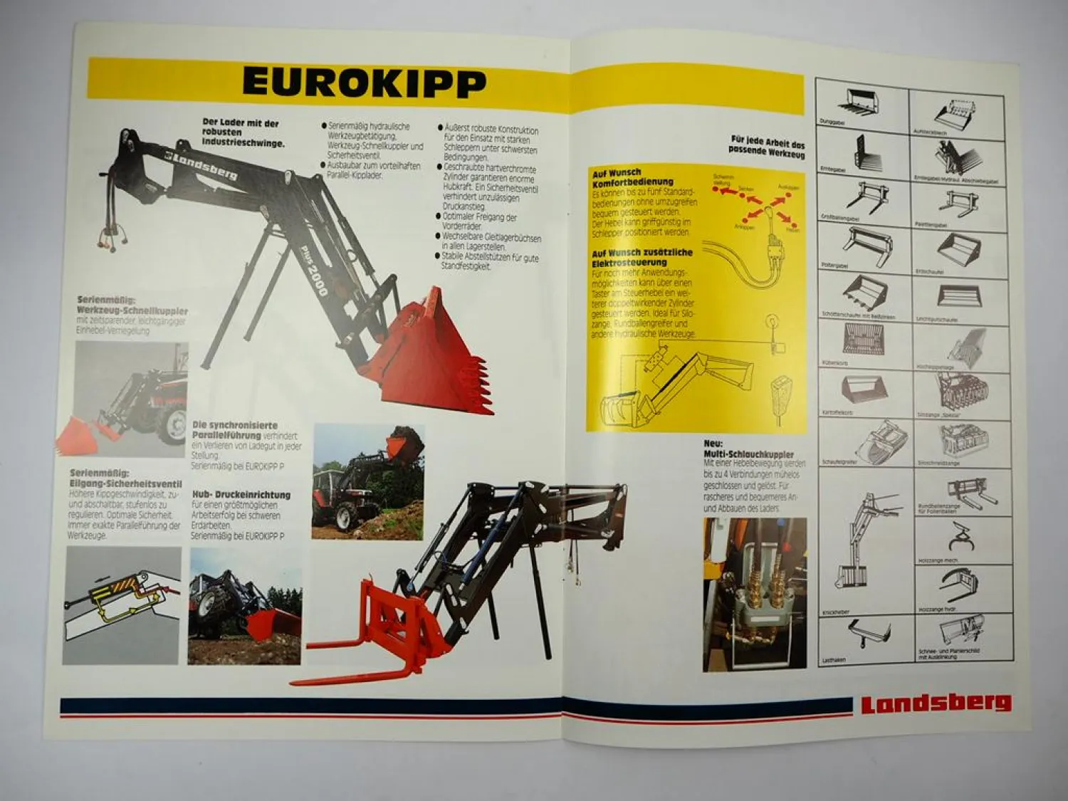 13x Original Prospekt Mappe Landsberg Nodet Gougis Landtechnik 1990er J.