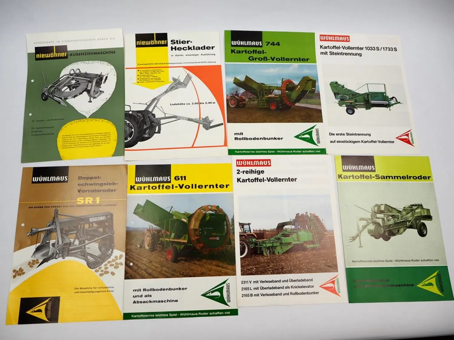 13x Original Prospekt Niewöhner Landtechnik 1970/80er Jahre Wühlmaus