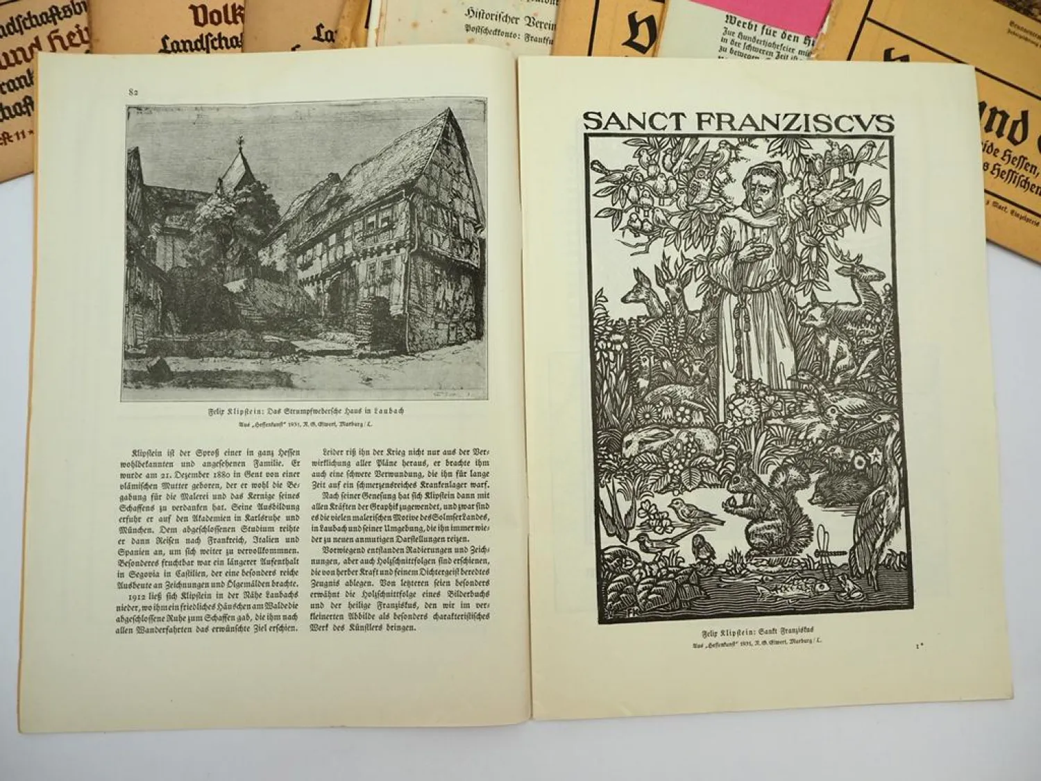 13x Zeitschrift Volk und Scholle 1931/35 Heimatblätter Hessen Nassau Frankfurt
