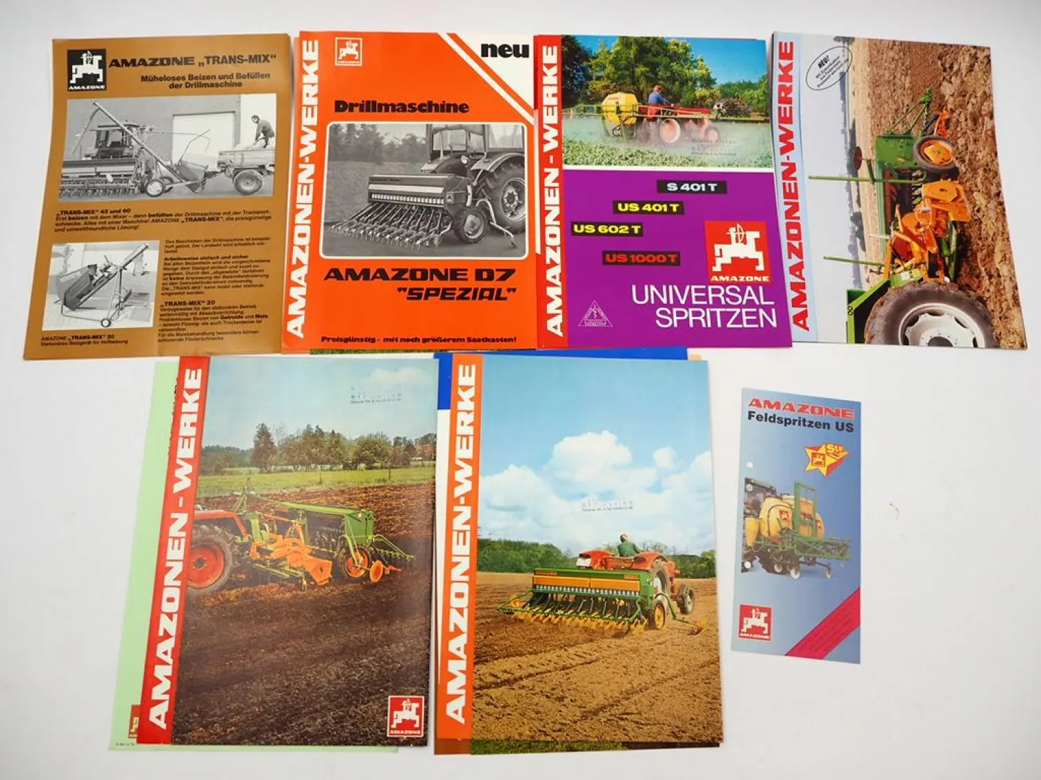 15x Original Prospekt Amazone Landtechnik 1970/90er Jahre Feldspritze Rüttelegge