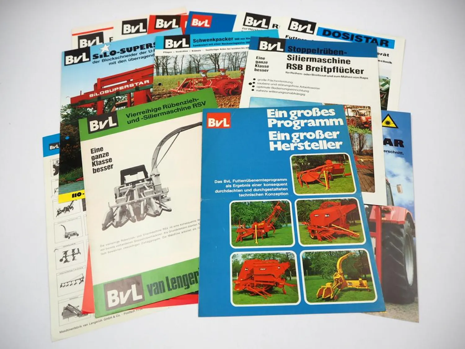 15x Original Prospekt BVL van Lengerich Angbaugeräte für Traktoren Landtechnik