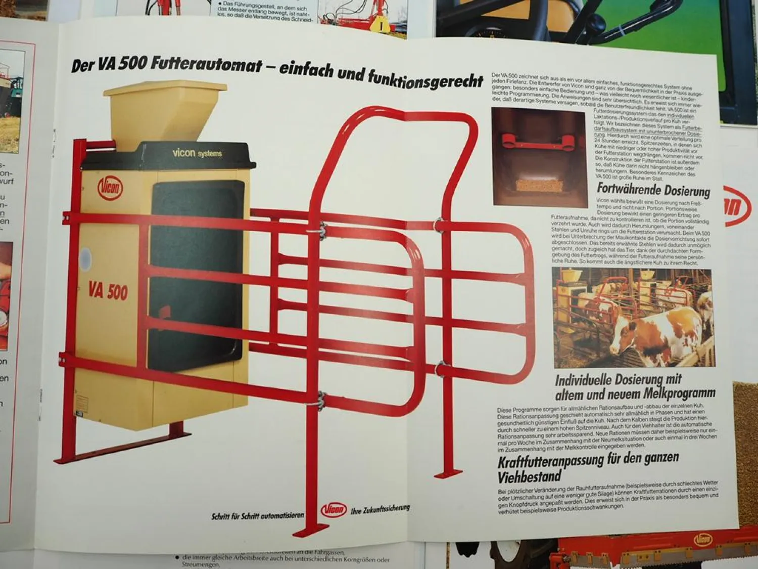 15x Original Prospekt Vicon Landtechnik 1970/80er Jahre