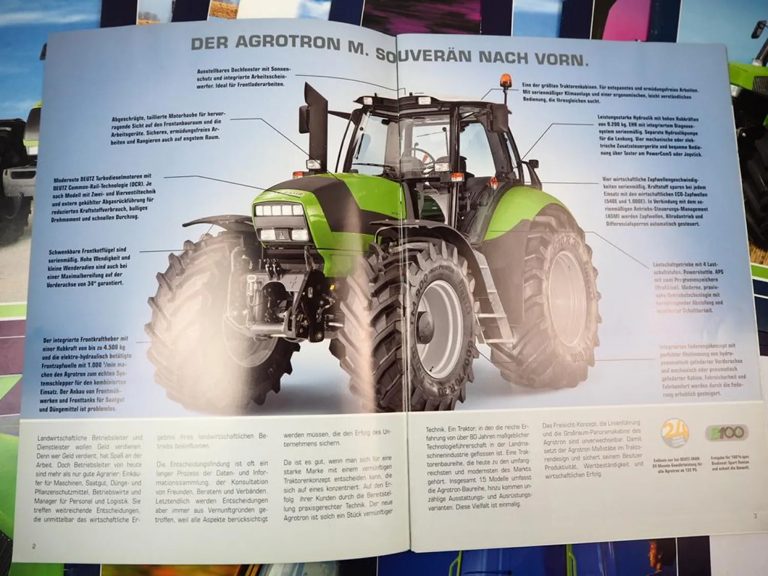 15x Prospekt Deutz Fahr Agrotron Agroplus Agrokid Schlepper 1990/2000er Jahre