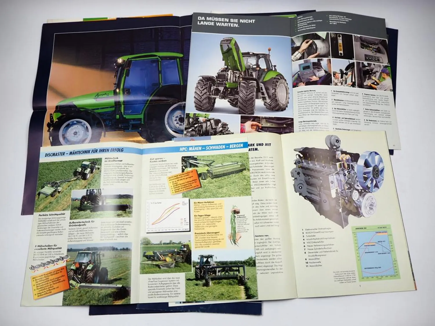 15x Prospekt Deutz Fahr Agrotron Agroplus Agrokid Schlepper 1990/2000er Jahre