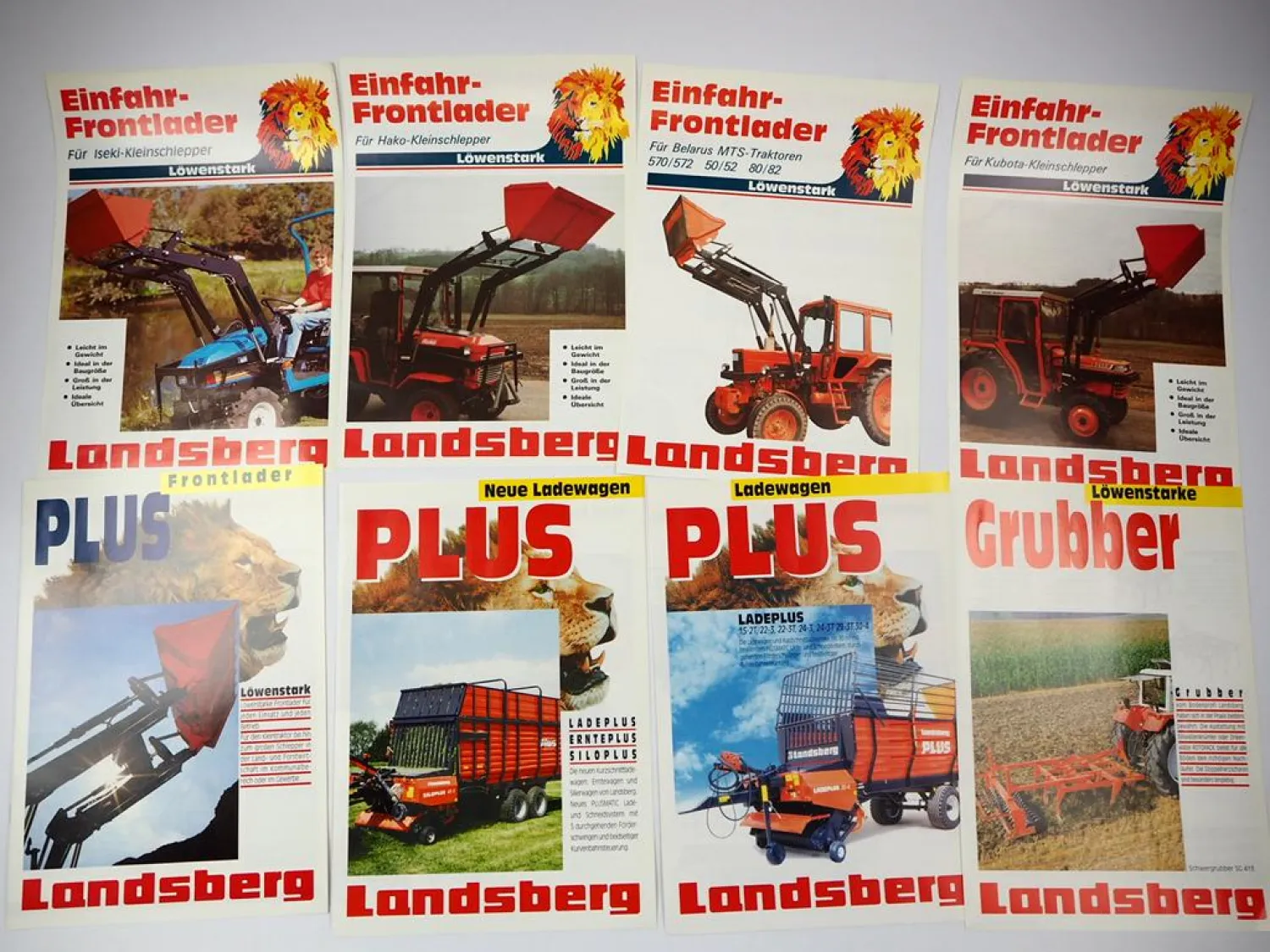 16x Original Prospekt Mappe Landsberg Landtechnik 1990er Jahre