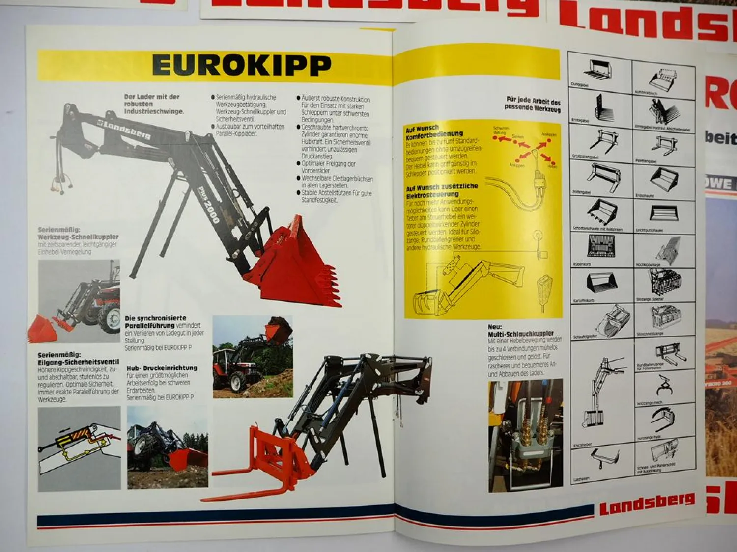 16x Original Prospekt Mappe Landsberg Landtechnik 1990er Jahre