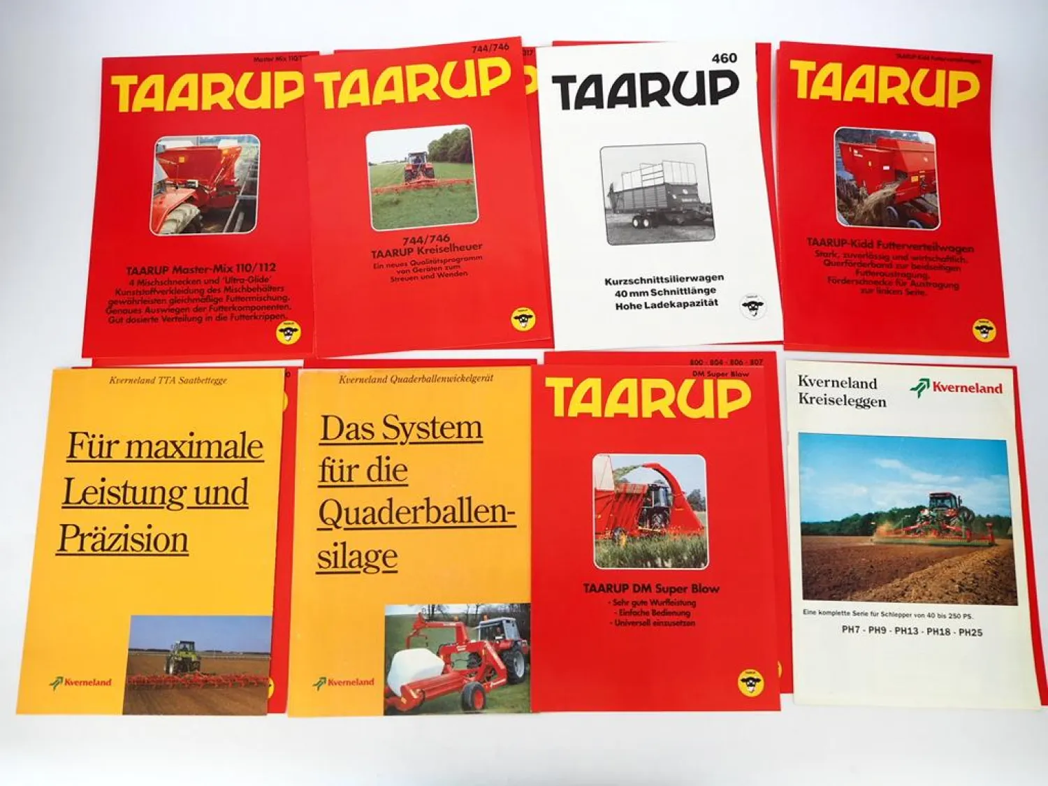 16x Original Prospekt Mappe Silowolff Kverneland Taarup Landtechnik 1990er Jahre