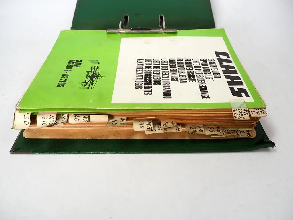 17x Claas WS WA WM Mähwerk Wender Ersatzteilliste Ersatzteilkatalog 1970er Jahre