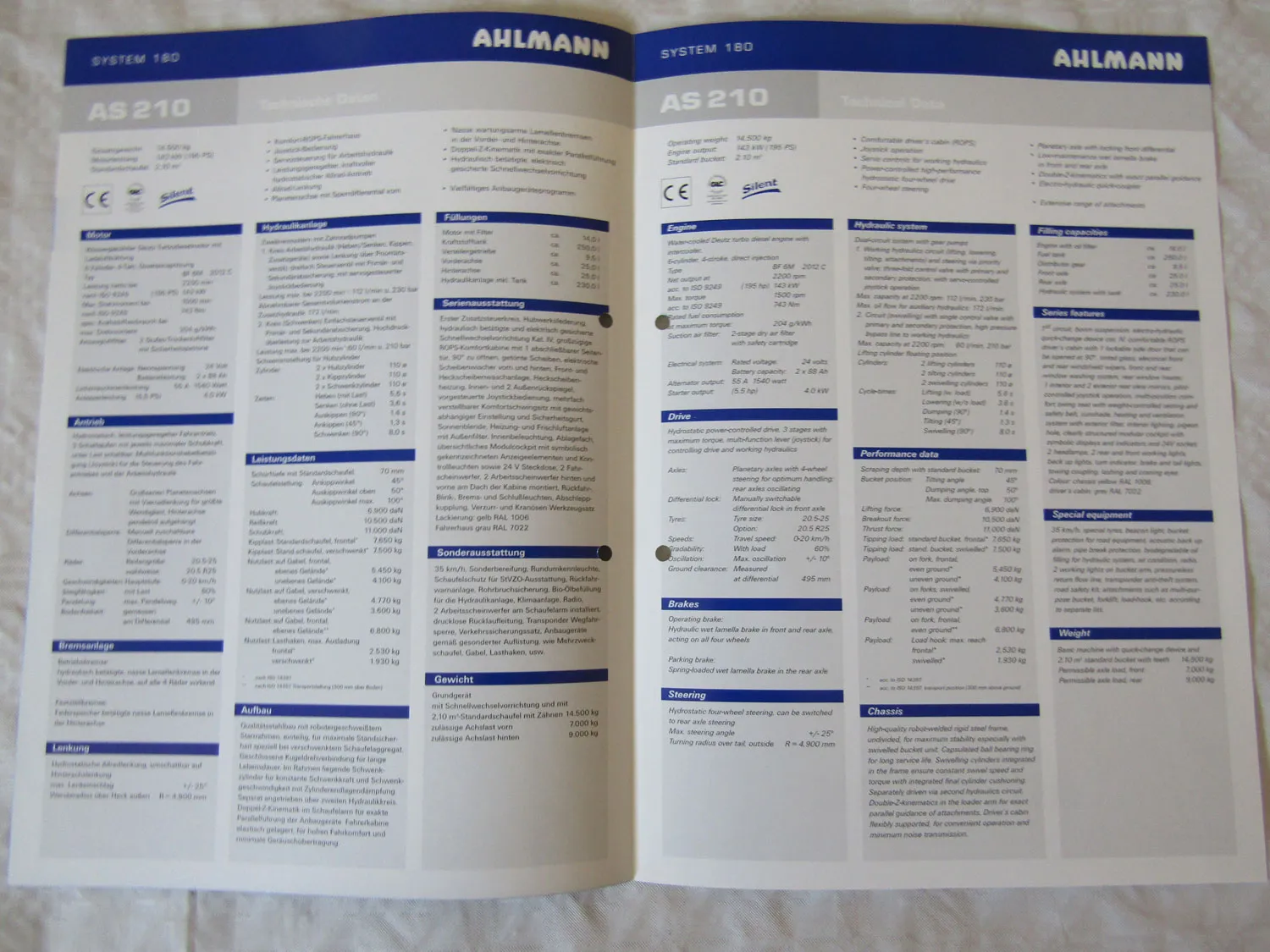 17x Prospekt Ahlmann AS AF 150 120 100 90 80 70 60e Radlader Teleskoplader