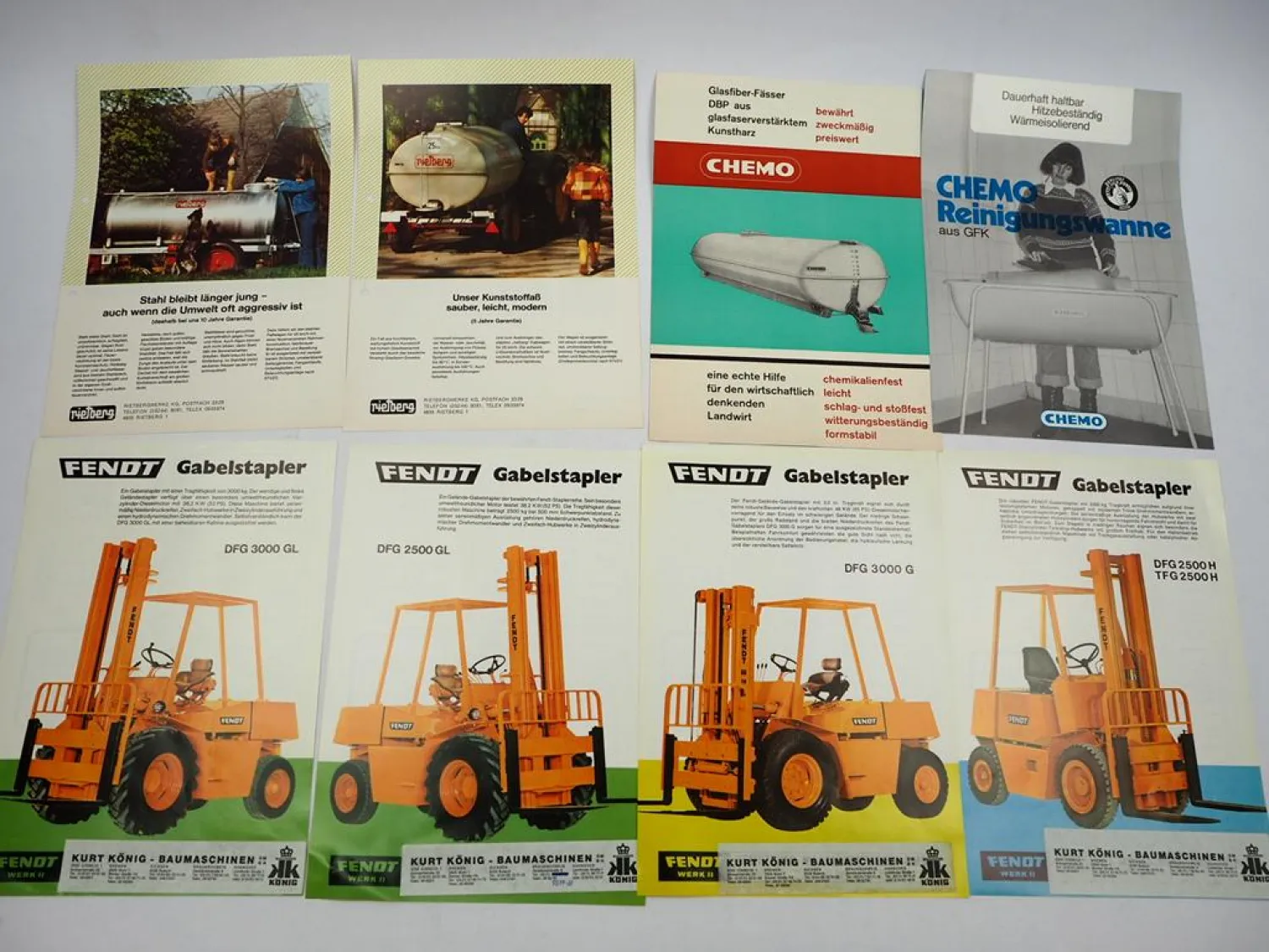 18x Original Prospekt Landtechnik 1970/80er Jahre Fendt Eberhardt Schmotzer