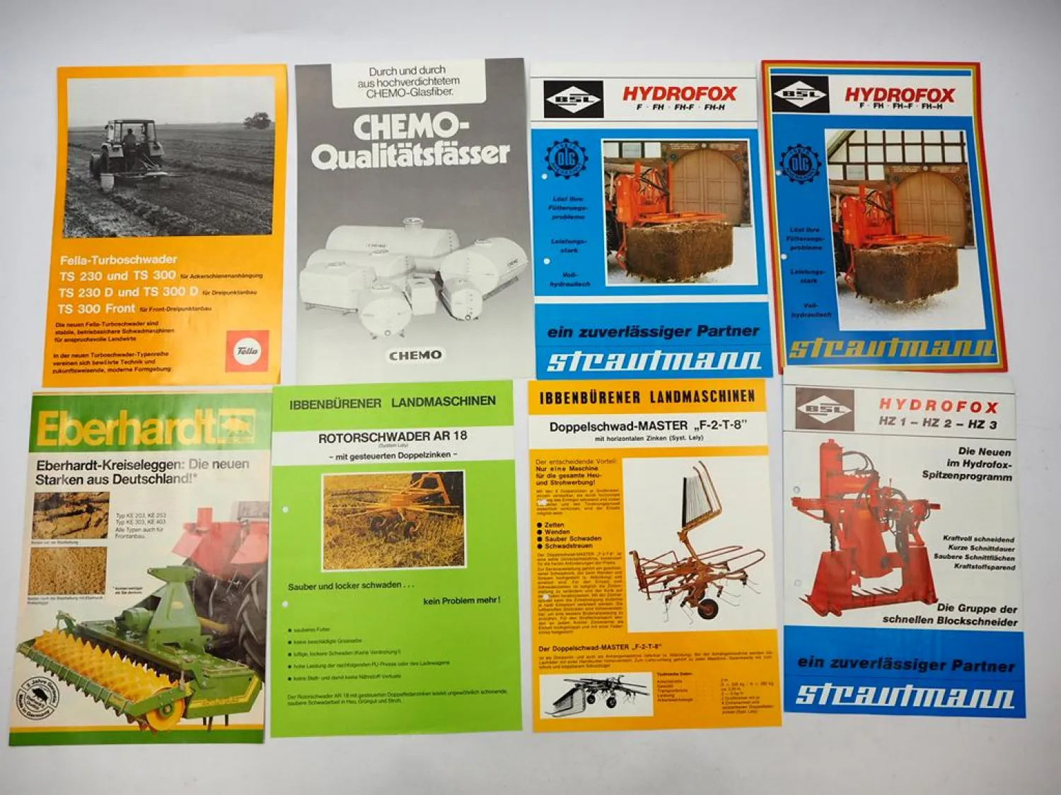 18x Original Prospekt Landtechnik 1970/90er Jahre Pöttinger Ibbenbüren PZ