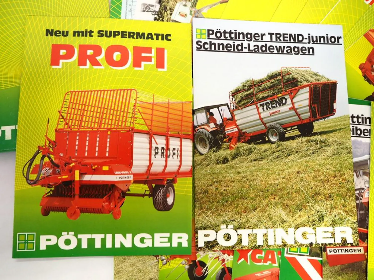 18x Original Prospekt Pöttinger Landtechnik Mähwerke Schwader Ladewagen