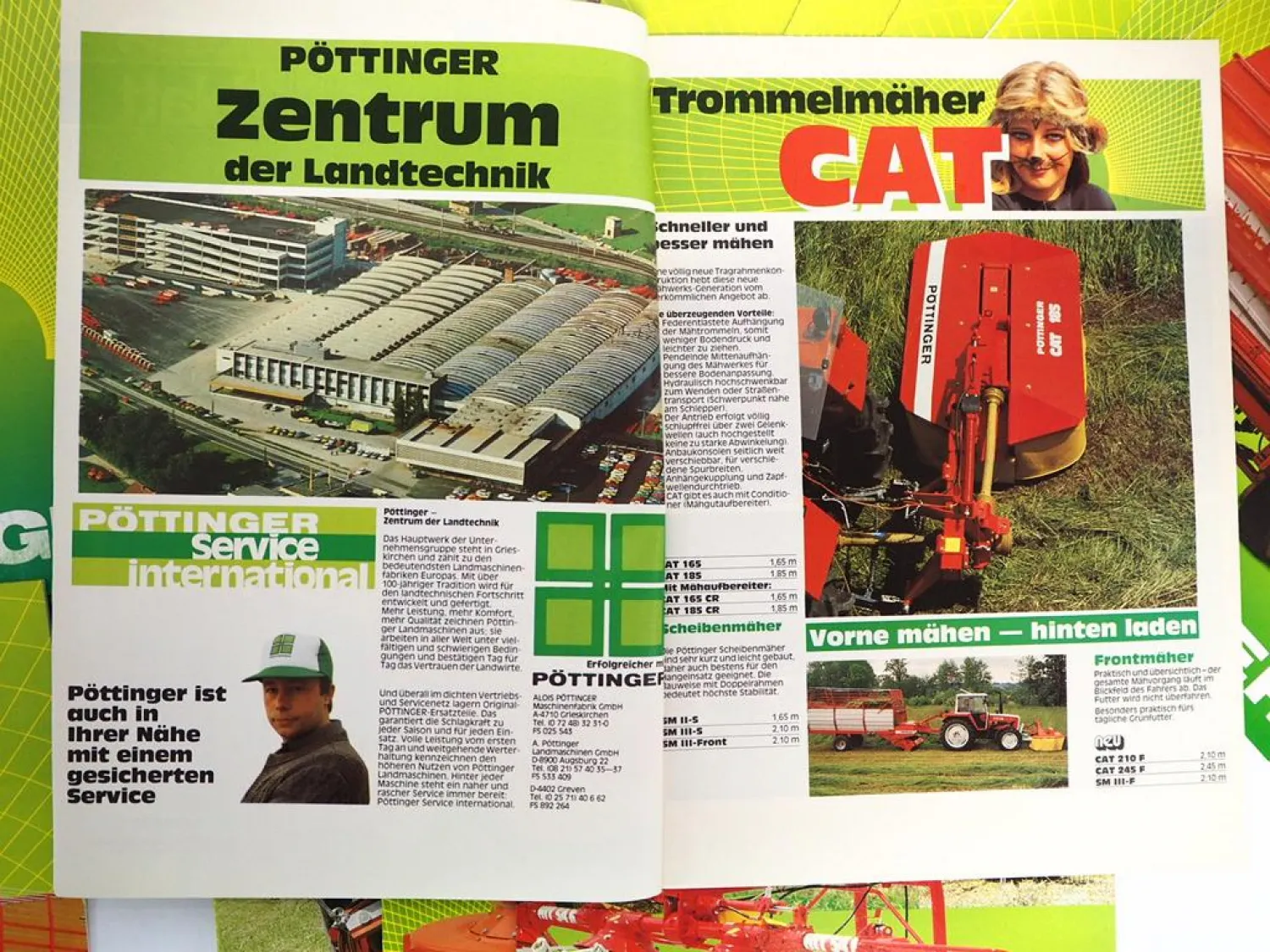 18x Original Prospekt Pöttinger Landtechnik Mähwerke Schwader Ladewagen