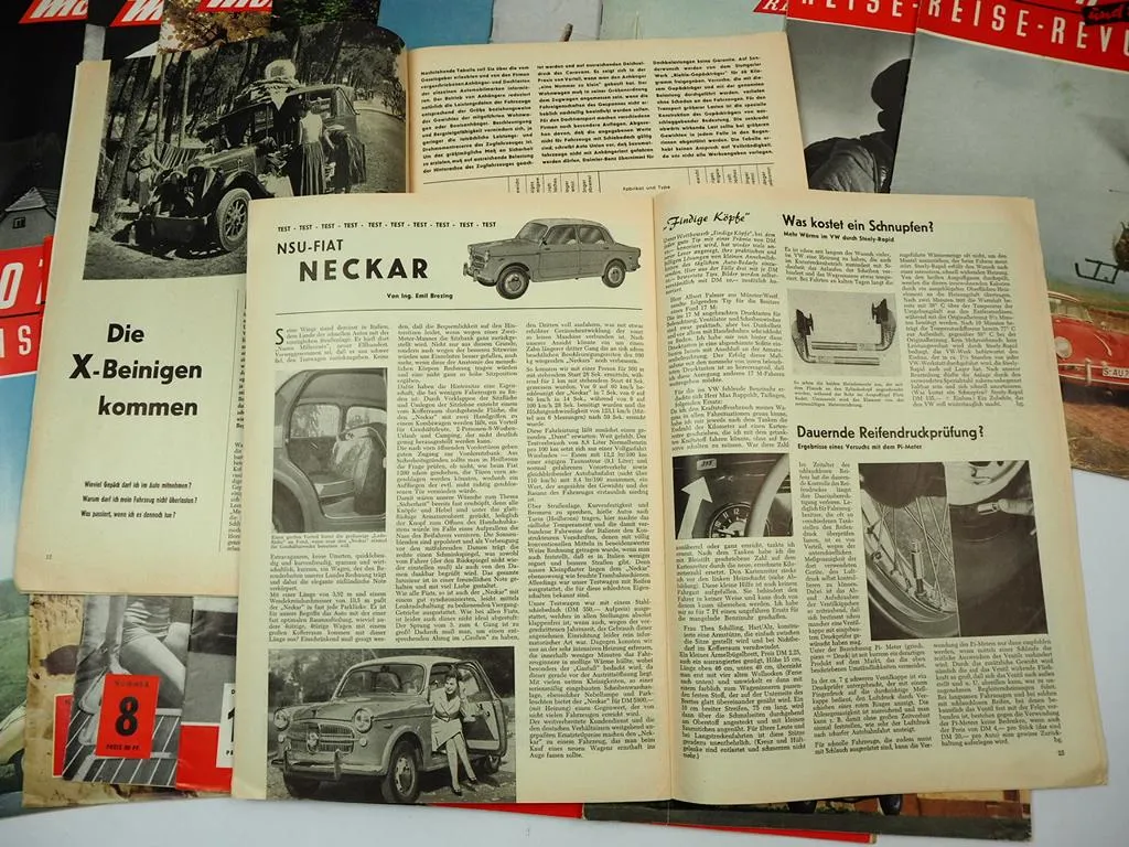 18x Zeitschrift Motor und Fahrer Reise Revue PKW Motorrad 1957 bis 1962