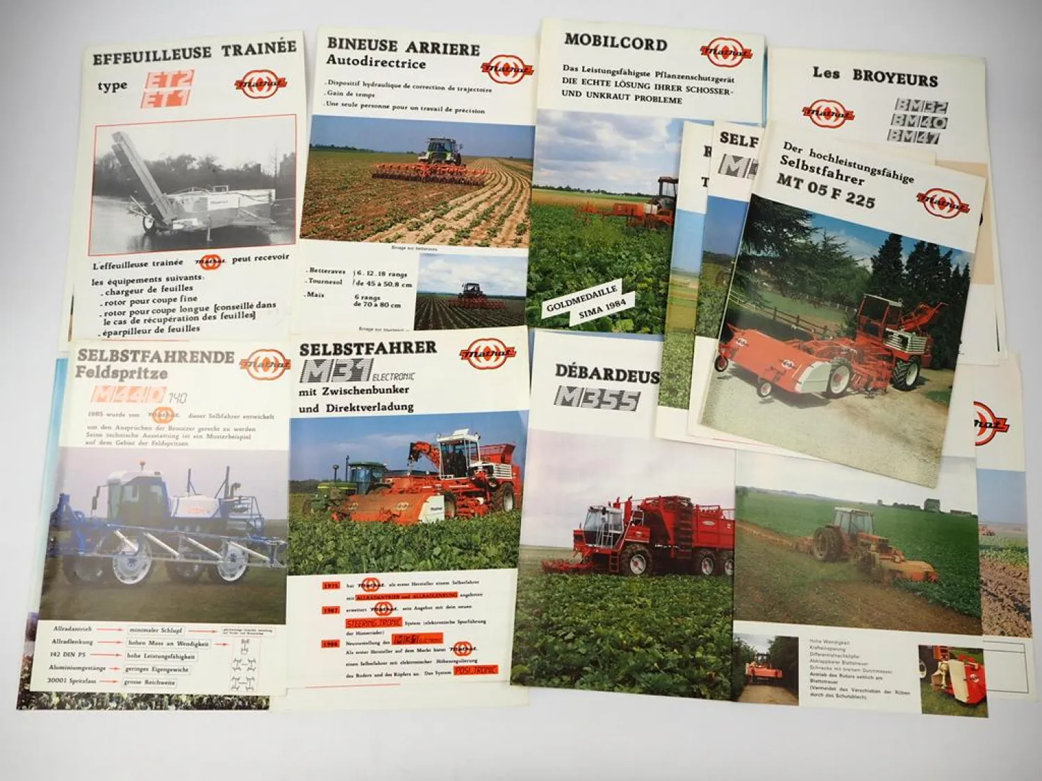 19 Original Prospekt Brochure Matrot France Landtechnik 1980/90er Jahre