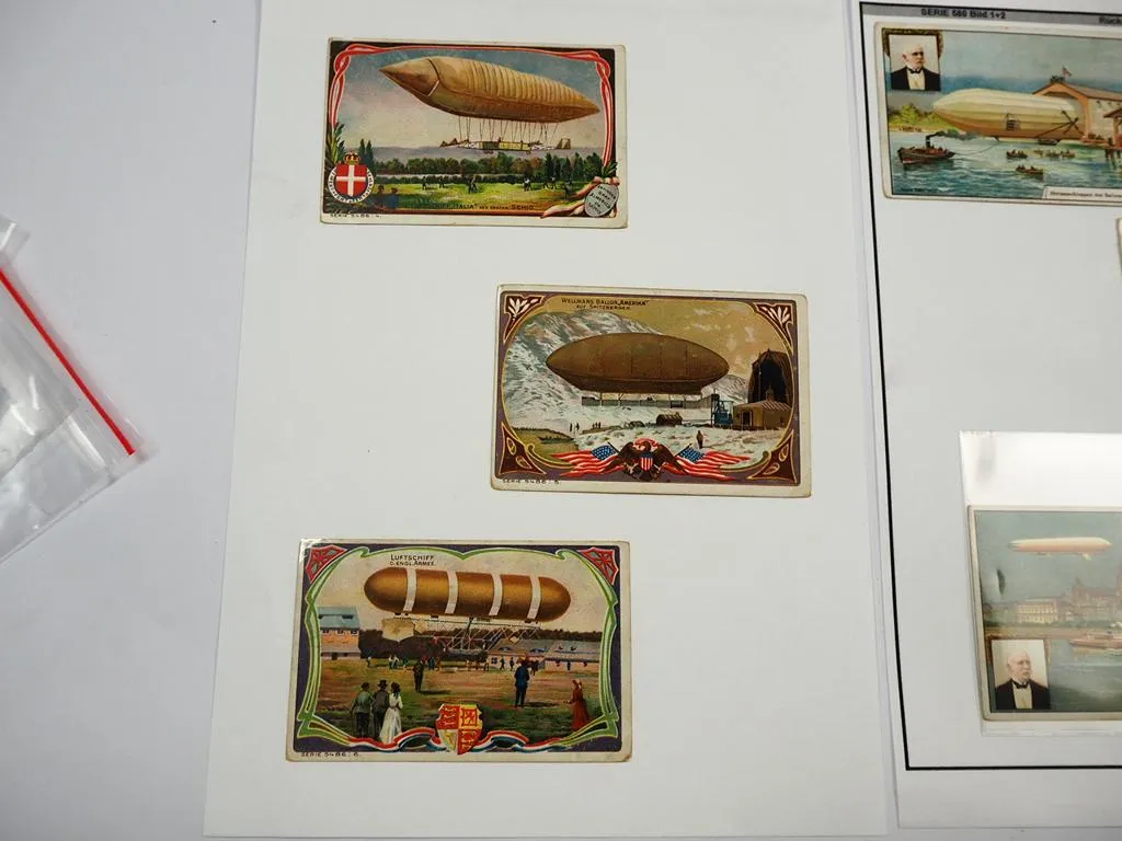 19 Sammelbilder Kaufmannsbilder Zeppelin Luftschiff diverse Fliegerbilder