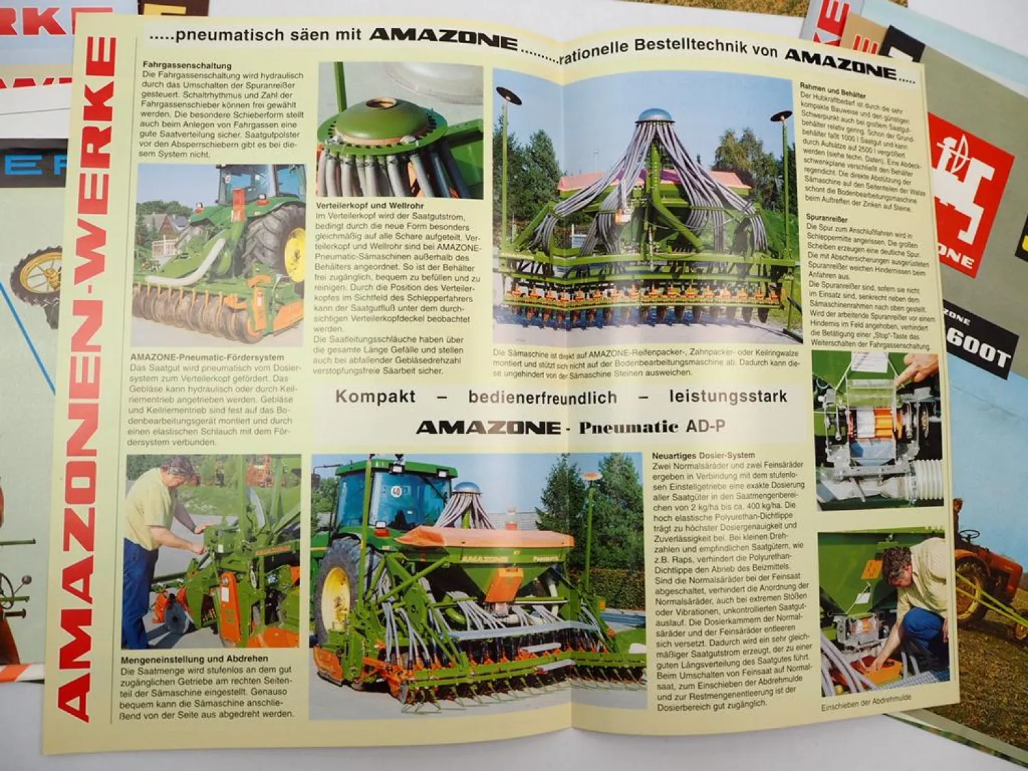 19x Original Prospekt Amazone Landtechnik 1960/90er Jahre Düngerstreuer Spritzen