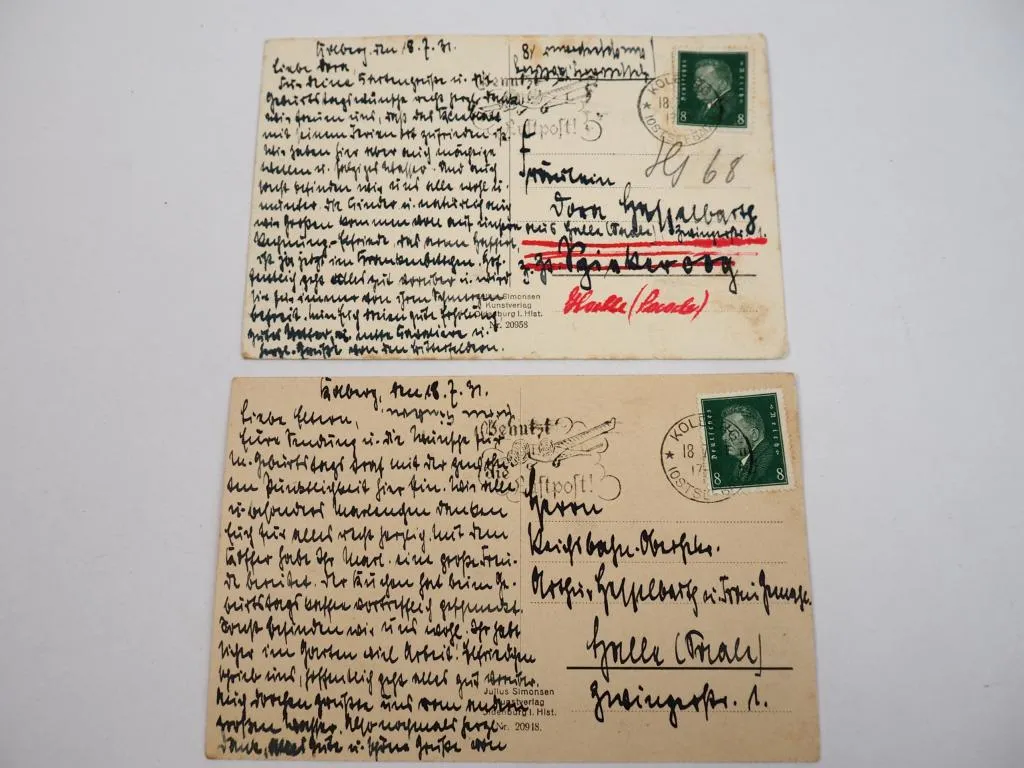 2 AK Ostseebad Kolberg Hafen Gewitter Waldenfelsschanze 1931 Pommern