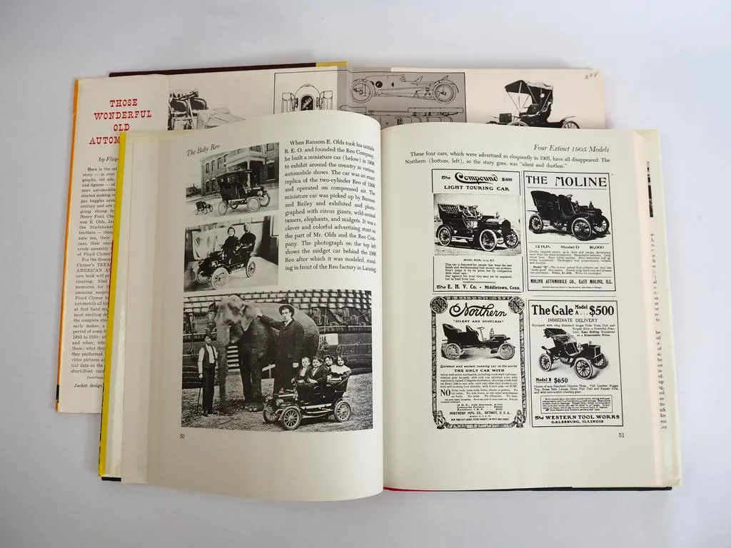 2 Books of Floyd Clymer: Early American Automobiles/ Wonderful Old Automobiles