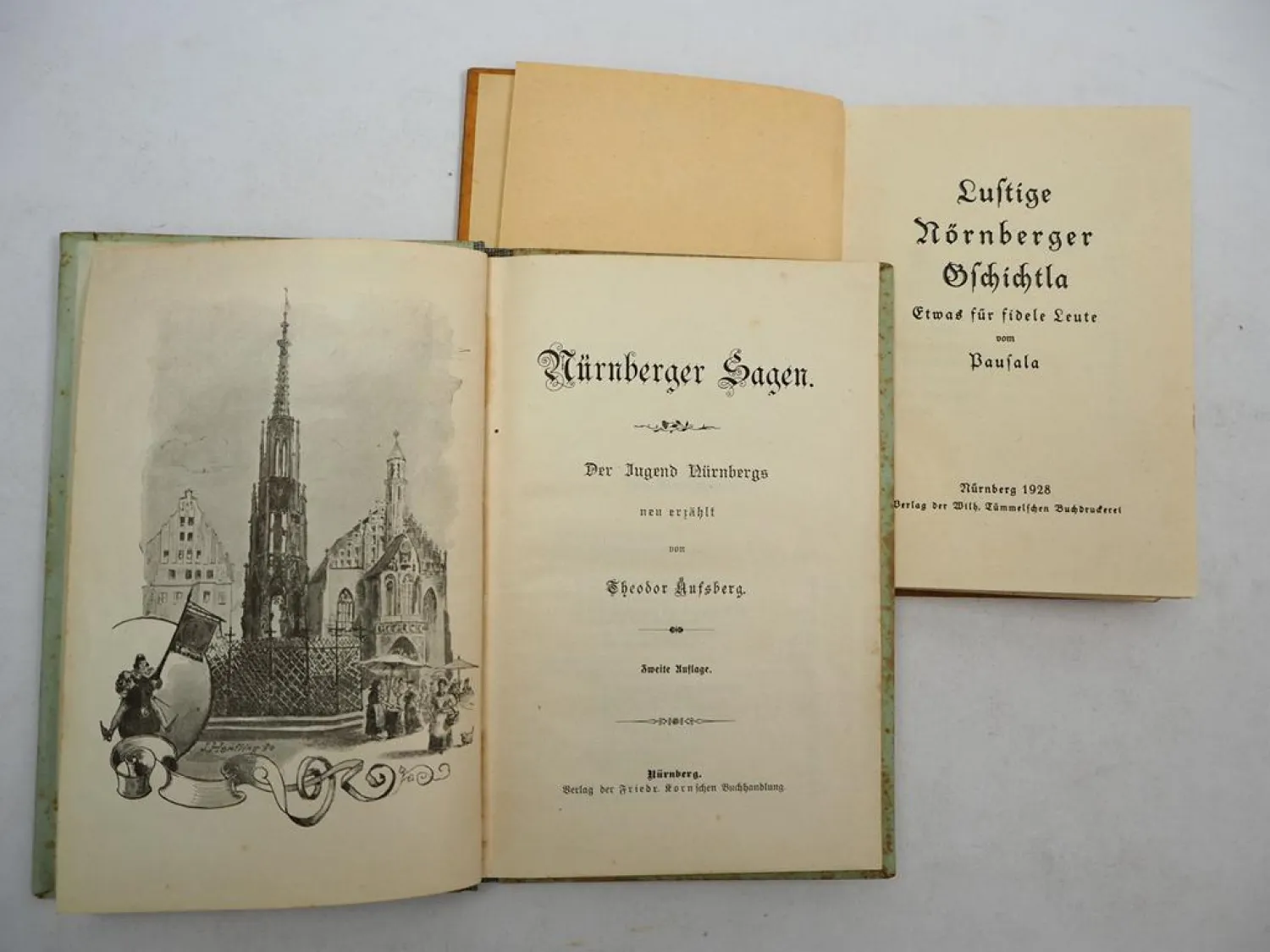 2 Bücher Nürnberger Sagen Geschichten Pausala 1910/20er J.