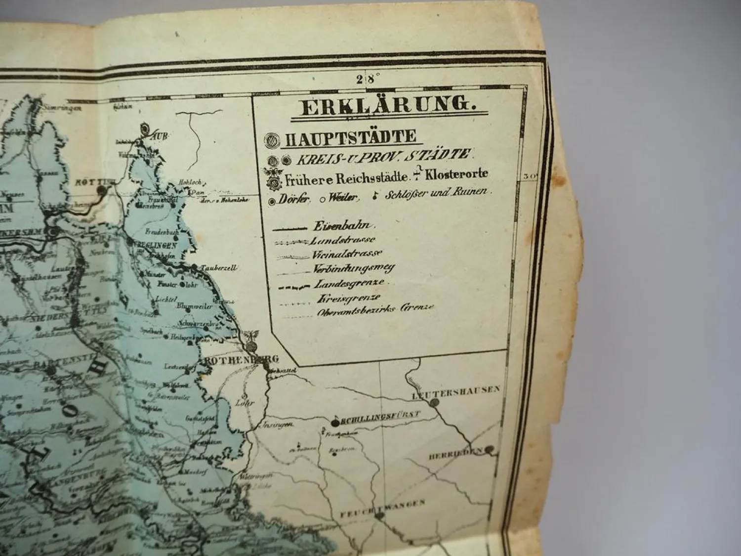 2 Landkarten Württemberg 1870/1906 L. Rachel Schulkarte