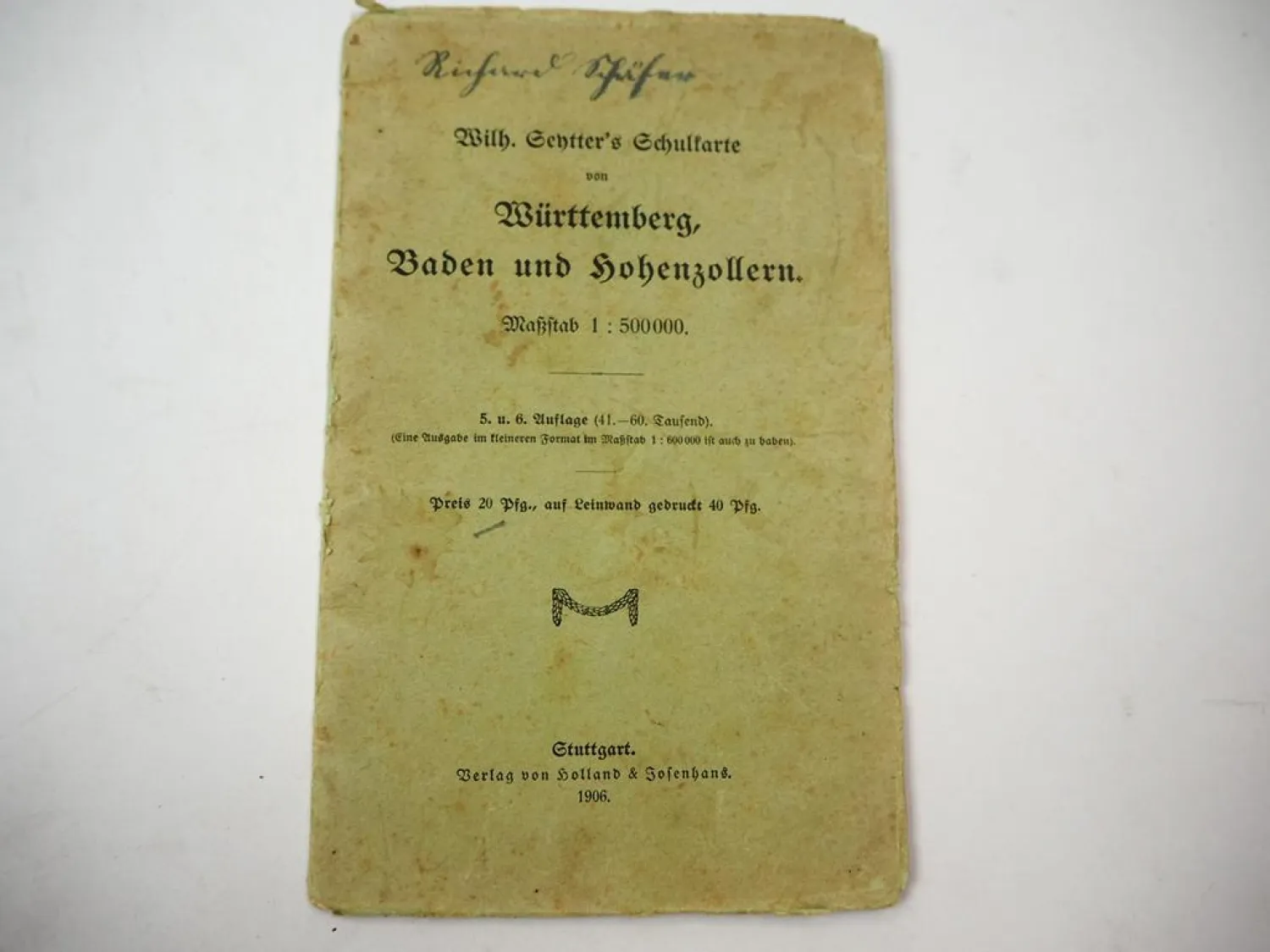 2 Landkarten Württemberg 1870/1906 L. Rachel Schulkarte
