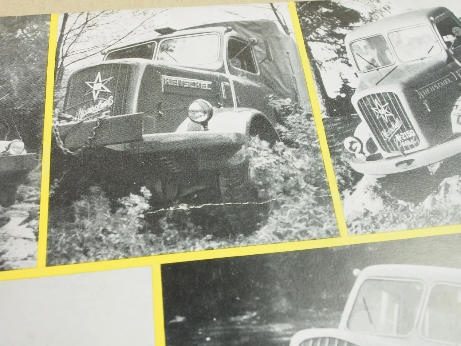 2 Prospekte Henschel HS100 AK und Dieselmotor 512DJ von 1955