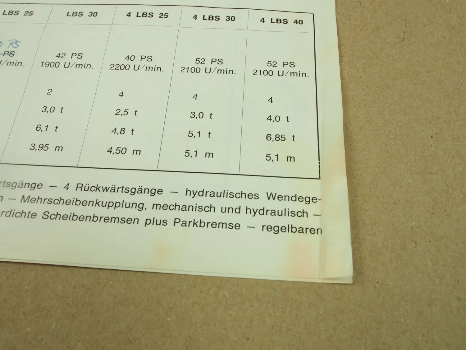 2 Prospekte Lescha LBS Vielzweckbaumaschine Baustapler und Zusatzgeräte 1970