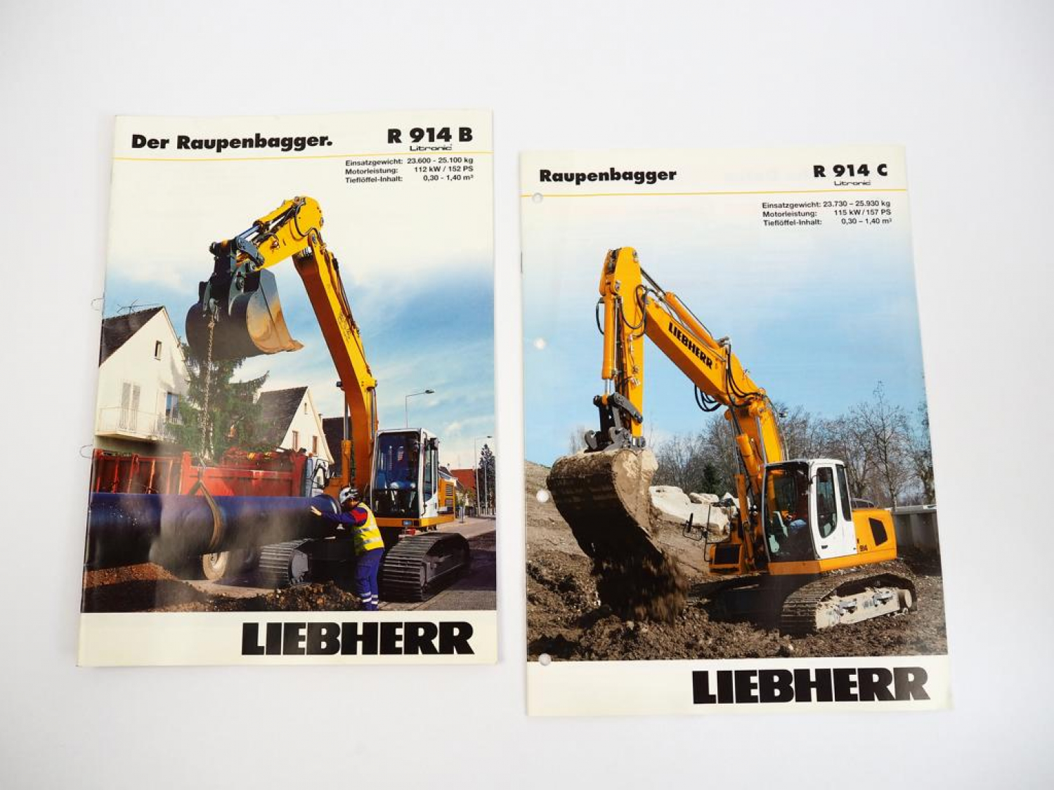 2 Prospekte Liebherr R 914 B Und C Litronic Raupenbagger 2007 ...