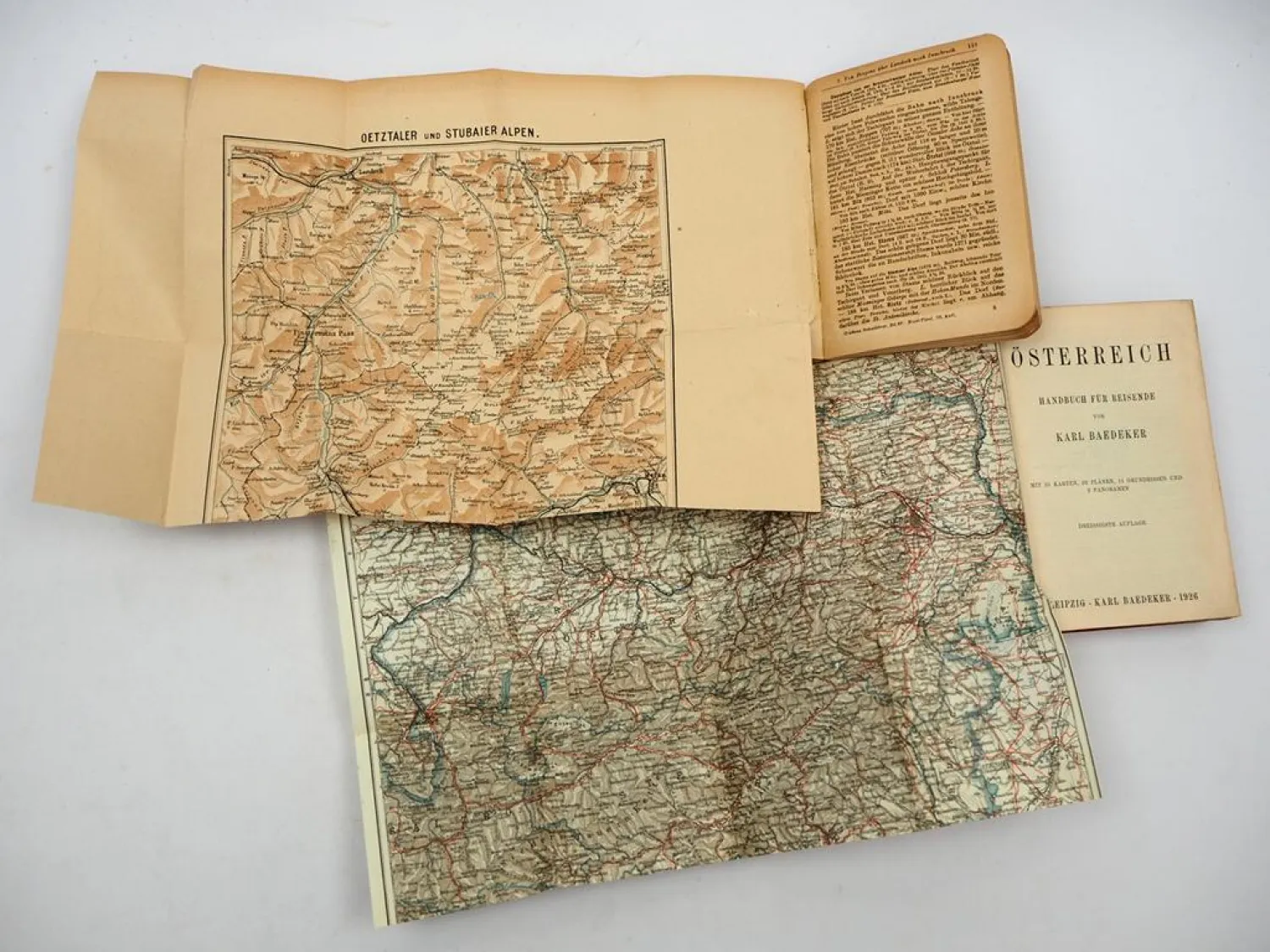 2 Reisehandbücher Österreich Baedekers Griebens Nord Tirol 1923/26