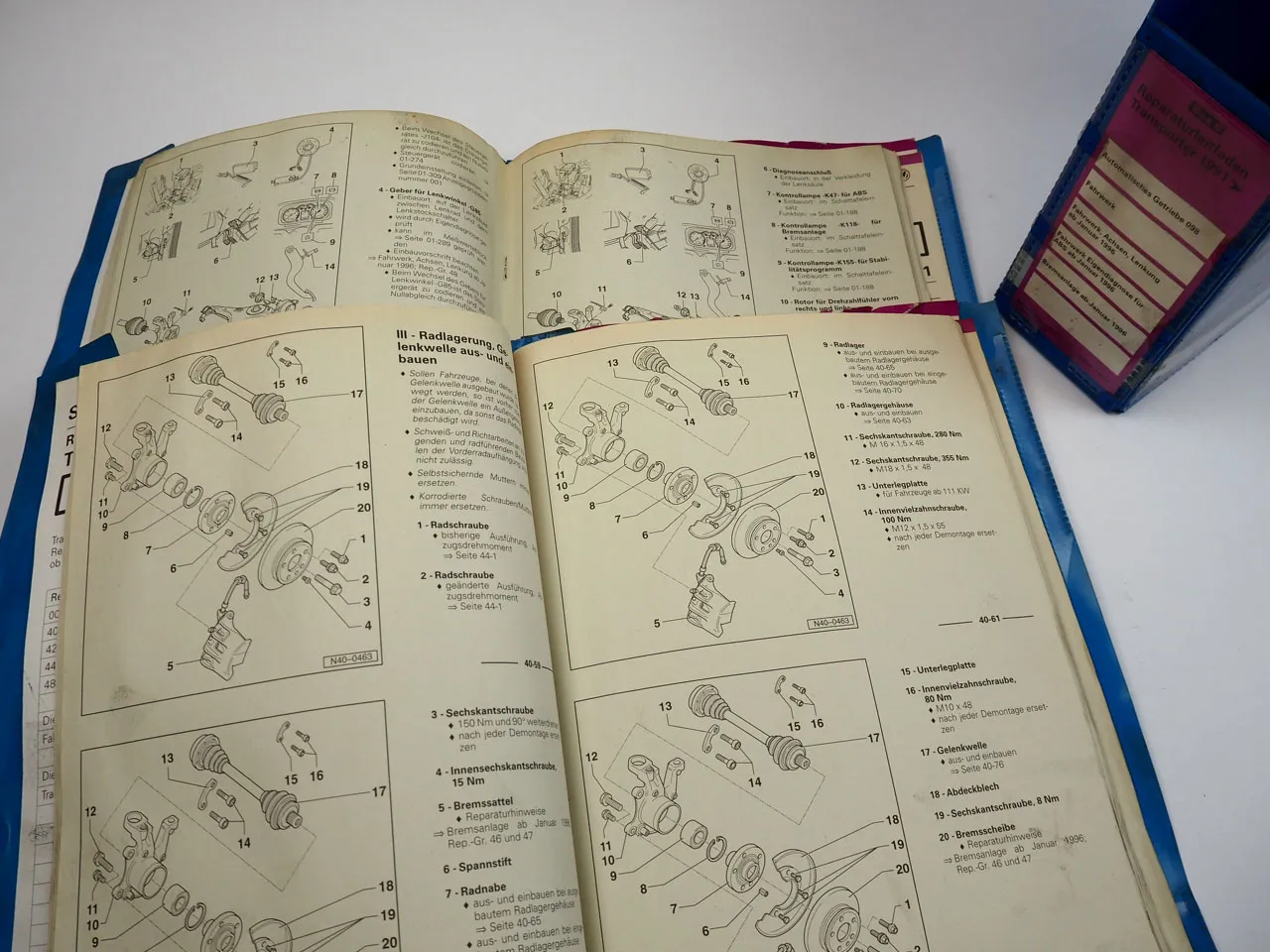 2 Reparaturleitfaden VW T4 Transporter Fahrwerk ABS Lenkung ab Jan 1996 - 2000