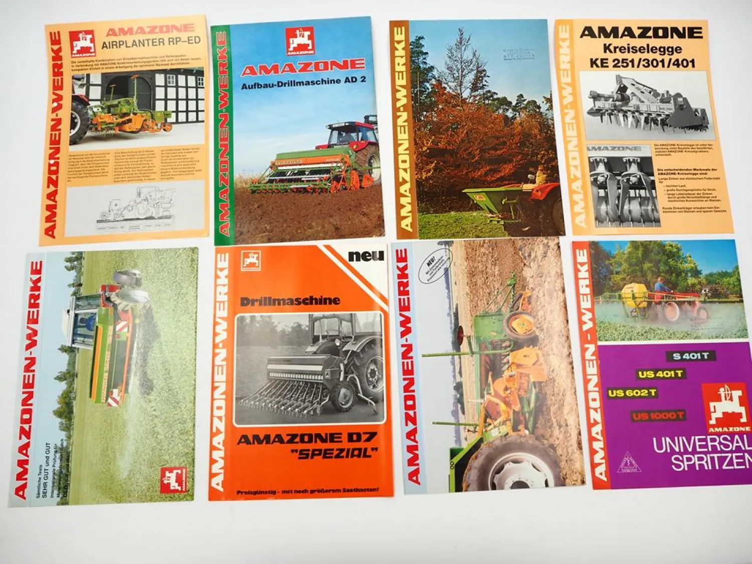 20x Original Prospekt Amazone Landtechnik 1970/90er Jahre Drillmaschinen Eggen