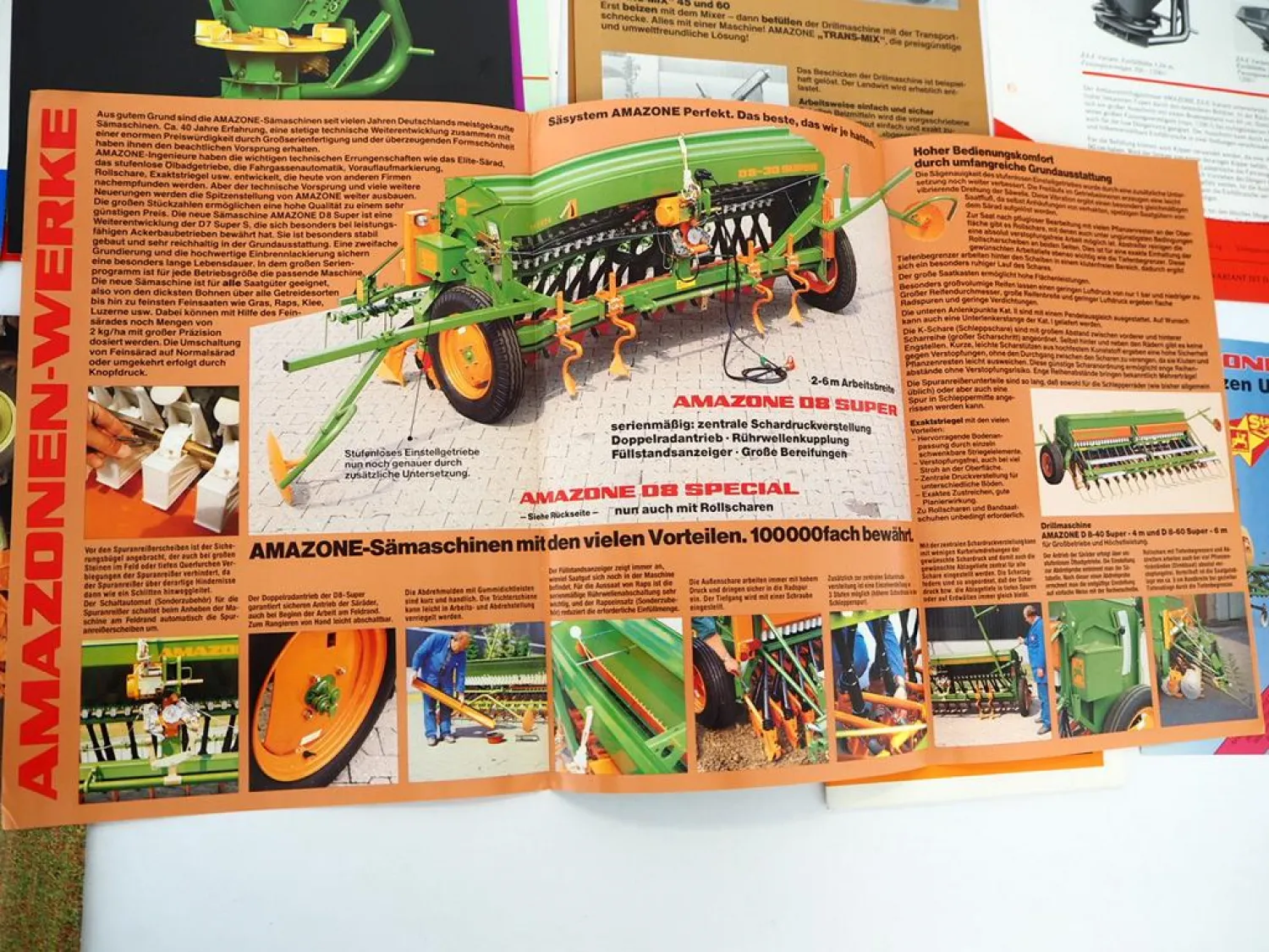 20x Original Prospekt Amazone Landtechnik 1970/90er Jahre Drillmaschinen Eggen
