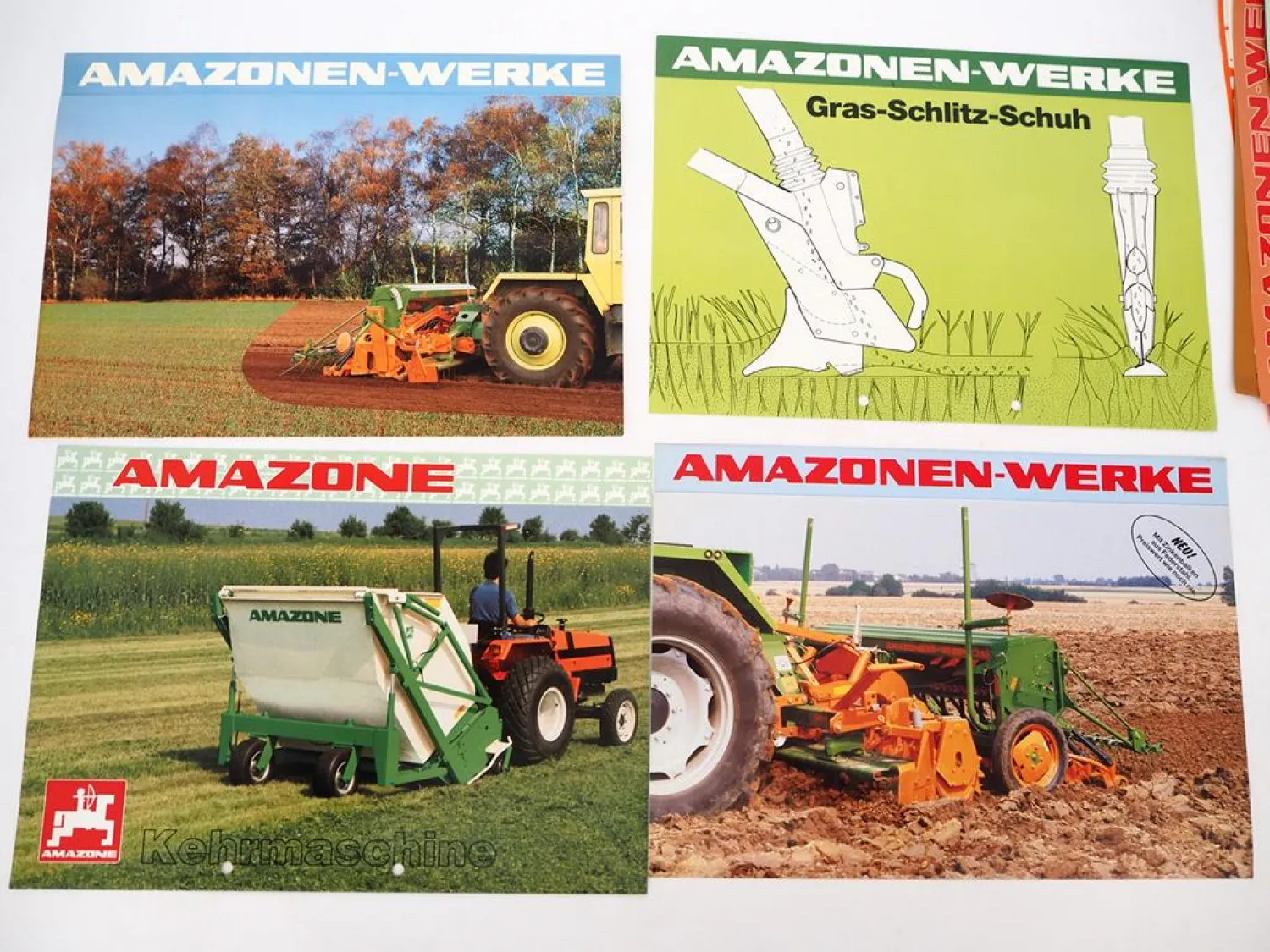 20x Original Prospekt Amazone Landtechnik 1970/90er Jahre Eggen Düngerstreuer