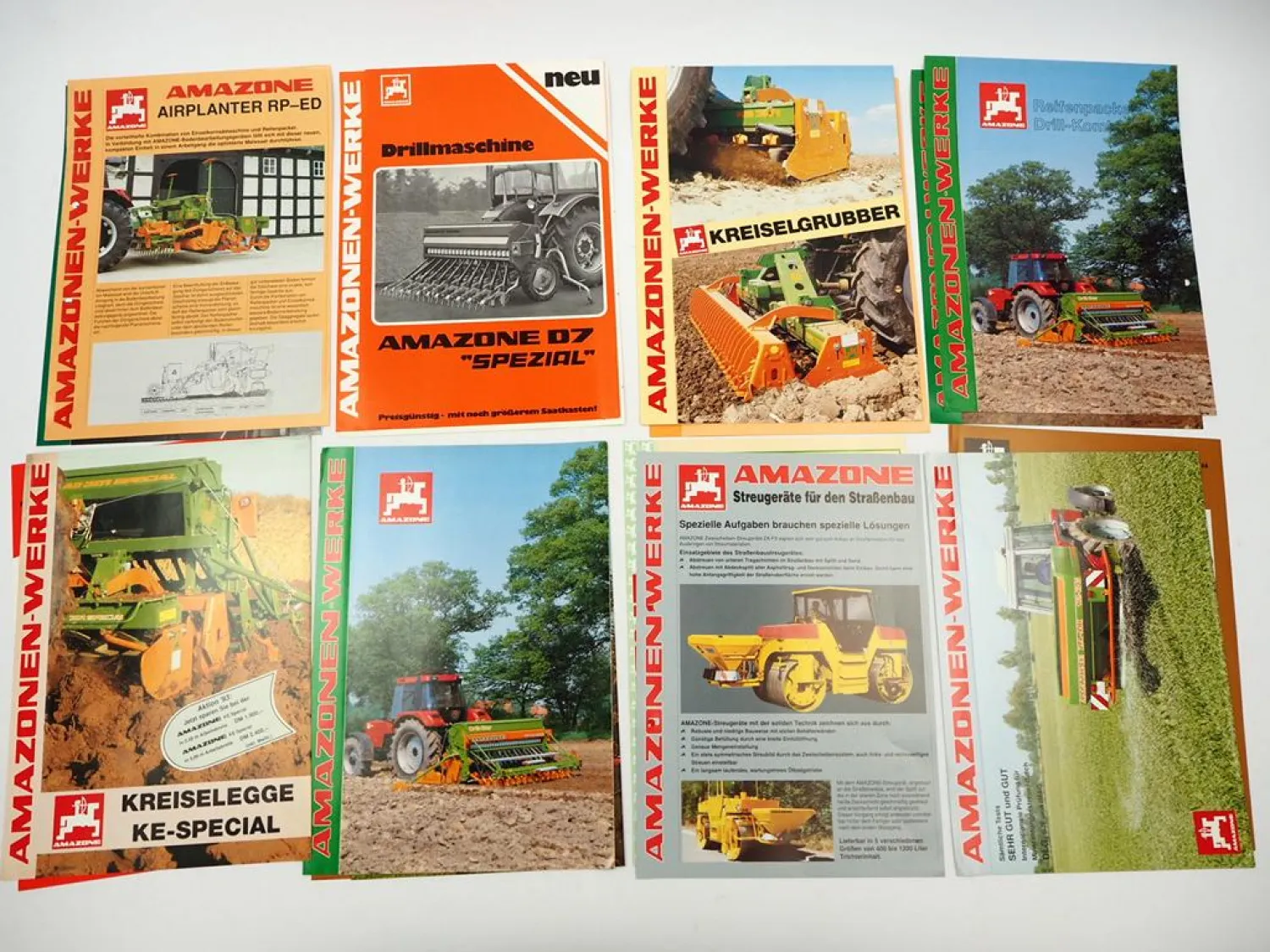 20x Original Prospekt Amazone Landtechnik 1970/90er Jahre Kreiseleggen Streuer