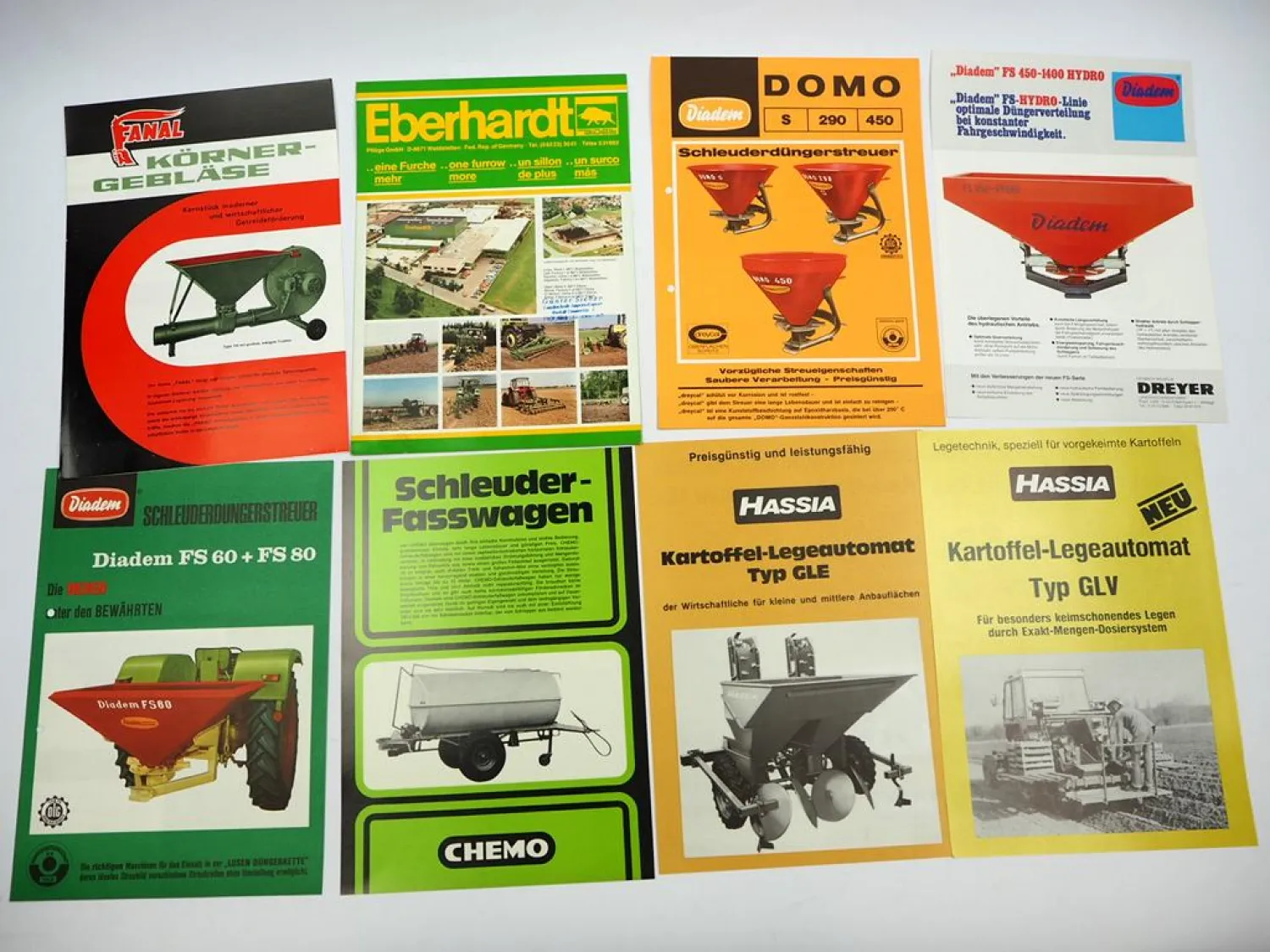 20x Original Prospekt Landtechnik 1970/80er Jahre Eberhardt Hassia Grammer Lely