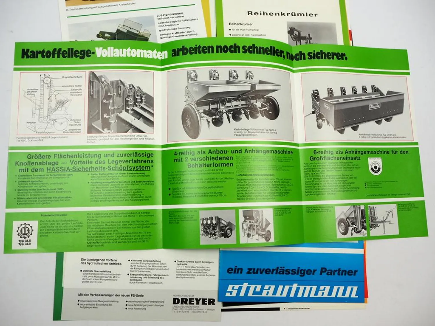 20x Original Prospekt Landtechnik 1970/80er Jahre Eberhardt Kuhl Diadem Grammer
